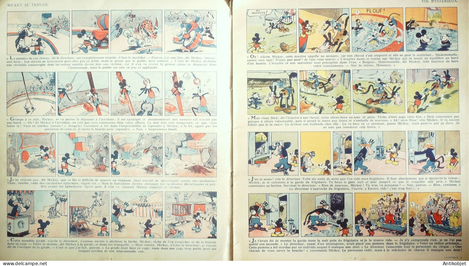 Mickey Dompteur Illustré Par Walt Disney édition Hachette Eo 1936 - 1901-1940