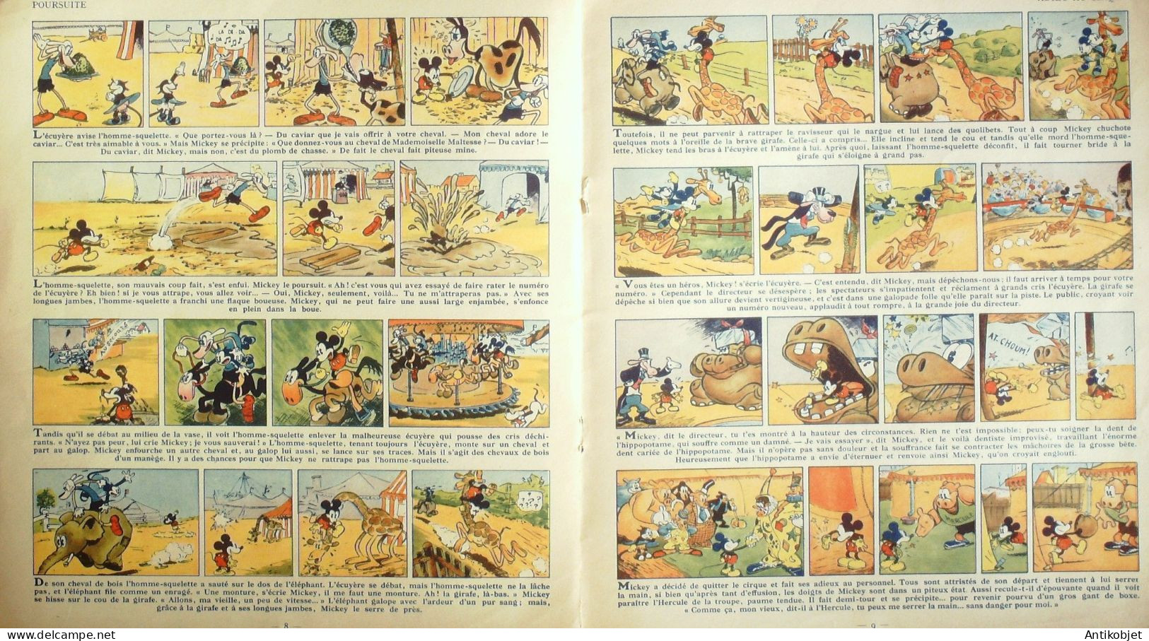 Mickey Dompteur Illustré Par Walt Disney édition Hachette Eo 1936 - 1901-1940