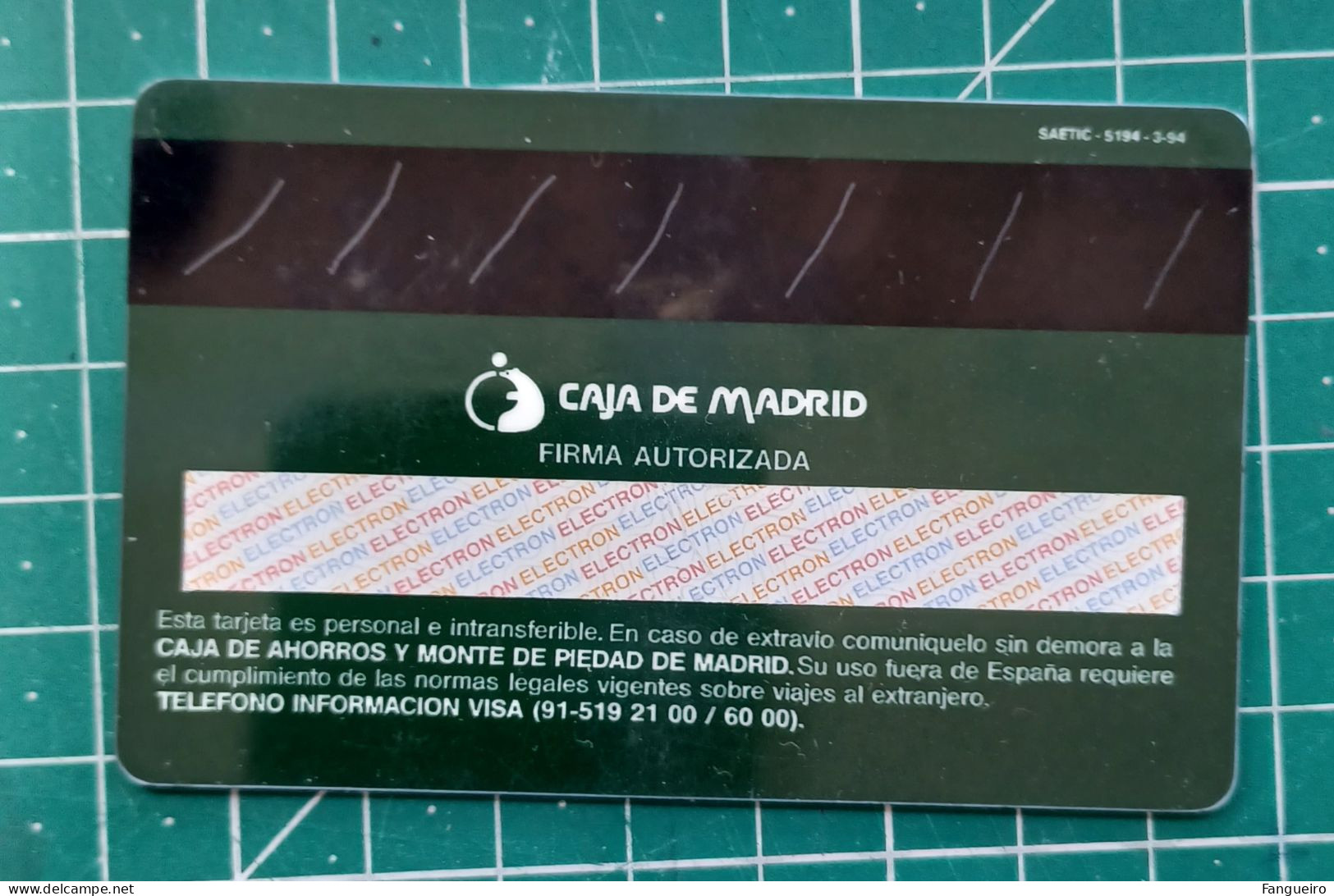 SPAIN CREDIT CARD CAJA DE MADRID - Krediet Kaarten (vervaldatum Min. 10 Jaar)