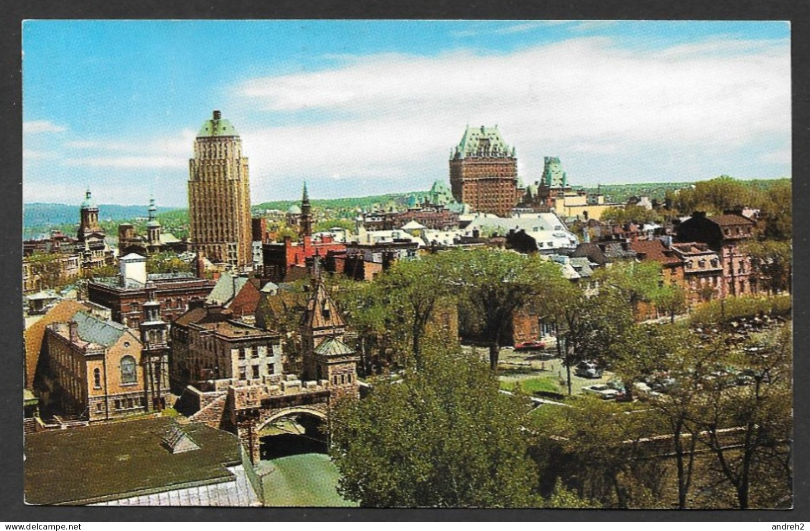 Québec - La Cité -  C.P.A.  No: RF-201 - Porte Saint Louis - Château Frontenac - Édifice Price - Photo Laval Couët - Québec - La Cité