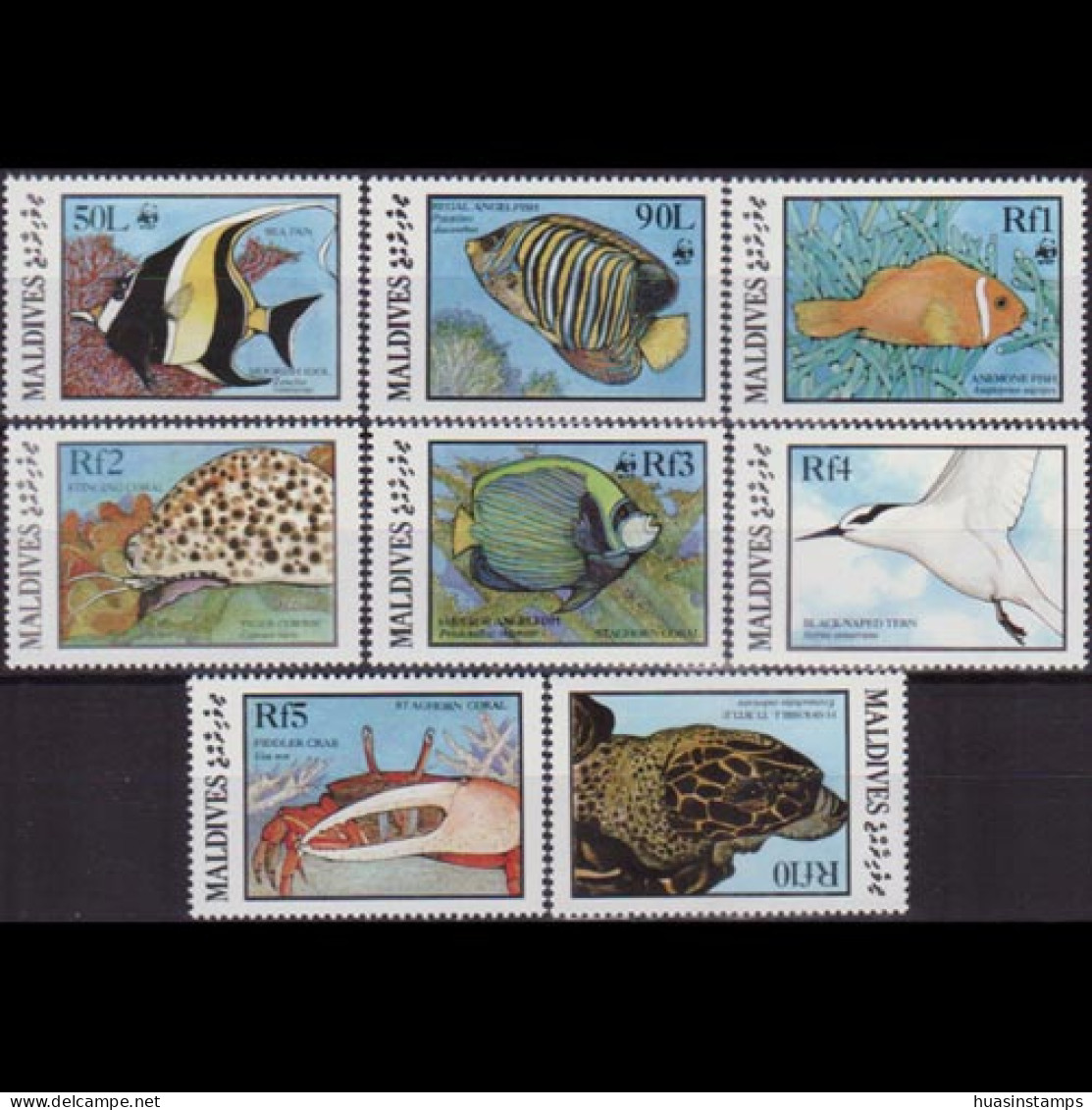 MALDIVES 1986 - Scott# 1185-92 Marine Life Set Of 8 MNH - Maldive (1965-...)