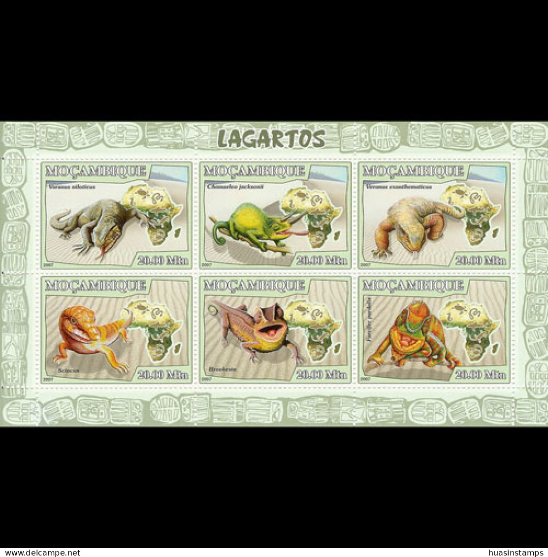 MOZAMBIQUE 2007 - Scott# 1777 S/S Lizards MNH - Mozambique