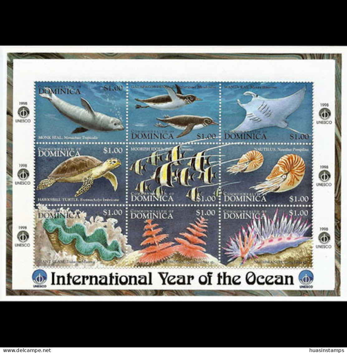 DOMINICA 1998 - Scott# 2085 Sheet-Ocean Year MNH - Dominique (1978-...)