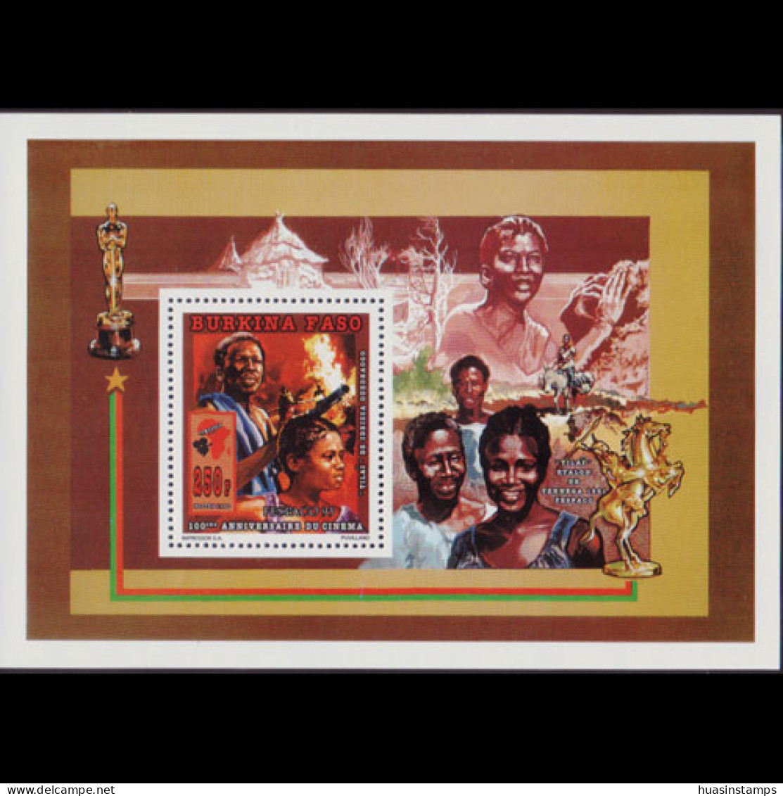 BURKINA FASO 1995 - Scott# 1011A S/S Film Fest. MNH - Burkina Faso (1984-...)