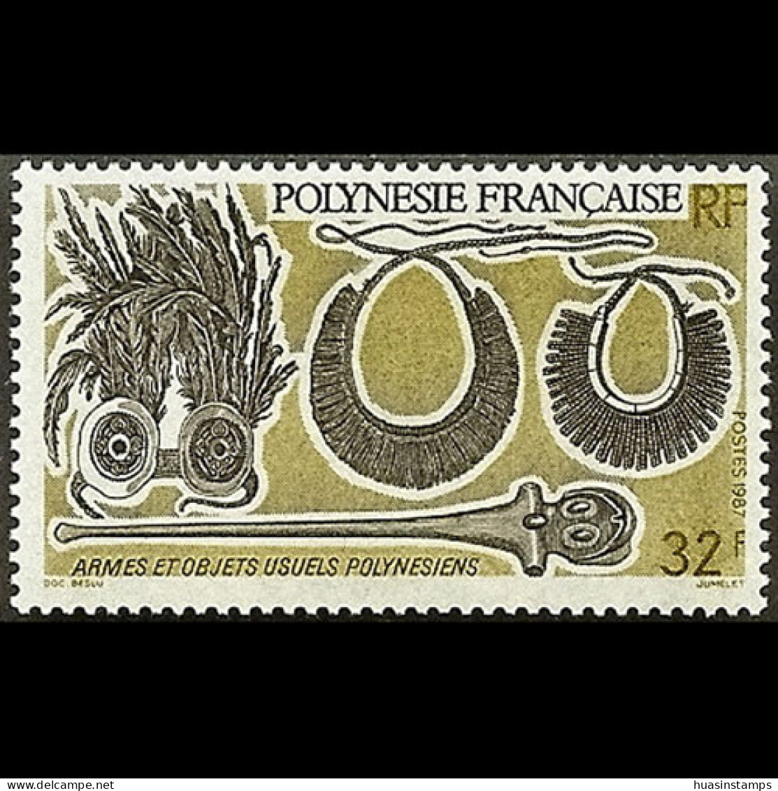 FR.POLYNESIA 1987 - Scott# 470 Headdress 32f MNH - Nuevos