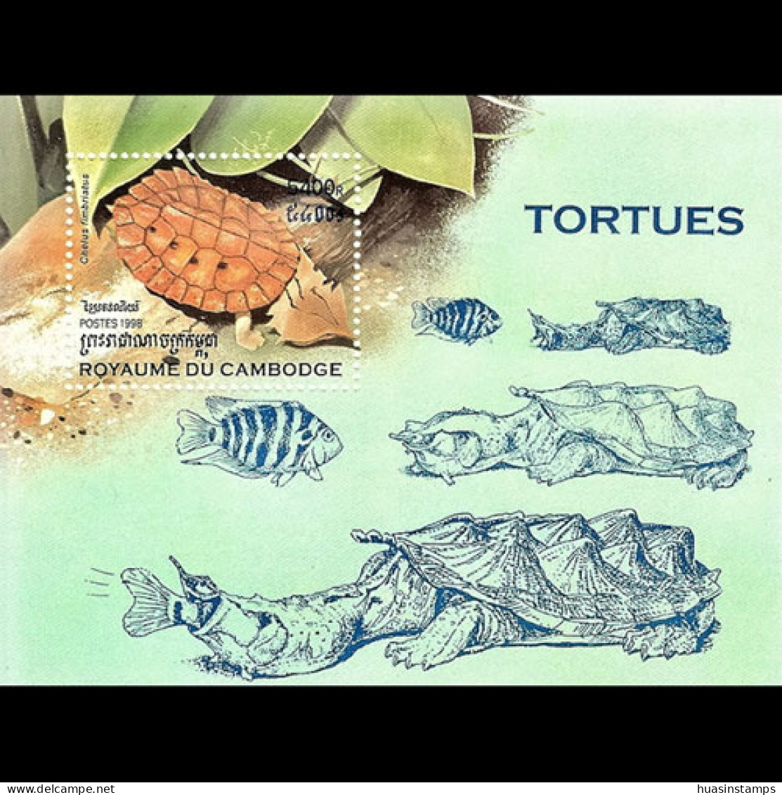 CAMBODIA 1998 - Scott# 1771 S/S Tortoise MNH - Cambogia