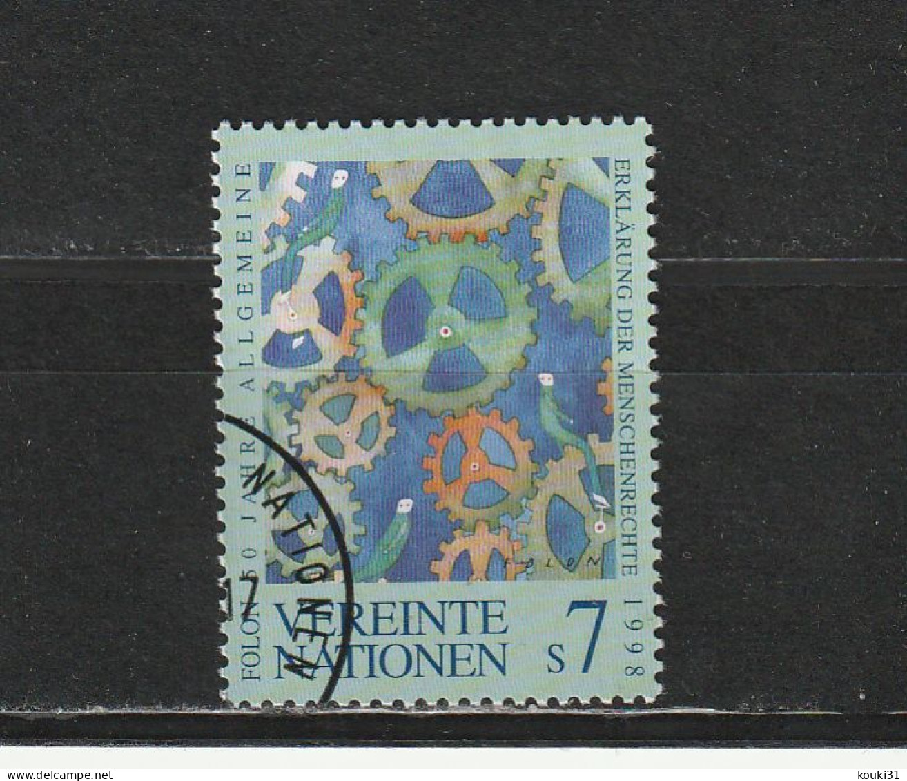 Nations Unies (Vienne) YT 287 Obl : Folon - 1998 - Usati