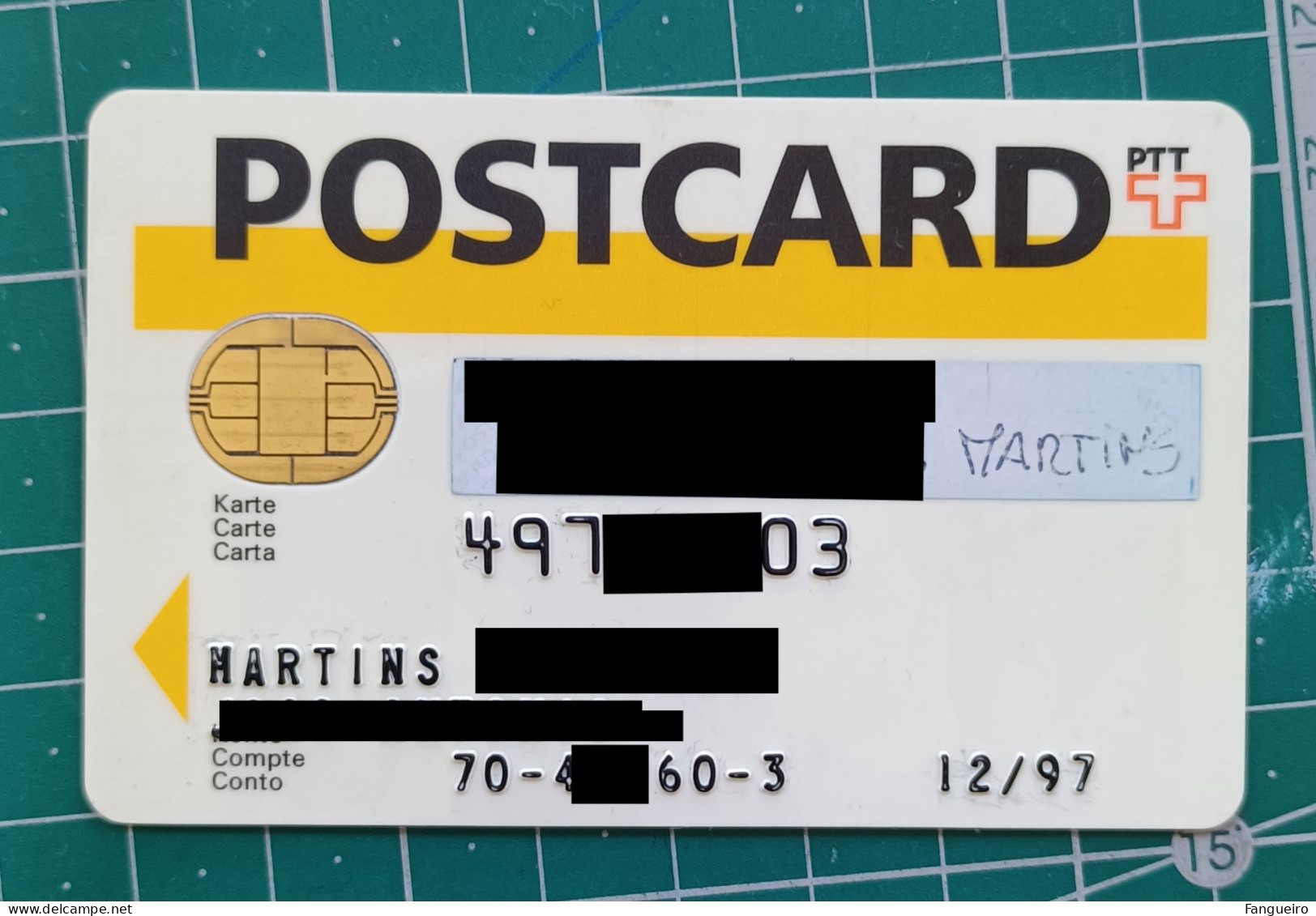 SWITZERLANG CREDIT CARD WARANTIE CARD POST CARD - Credit Cards (Exp. Date Min. 10 Years)