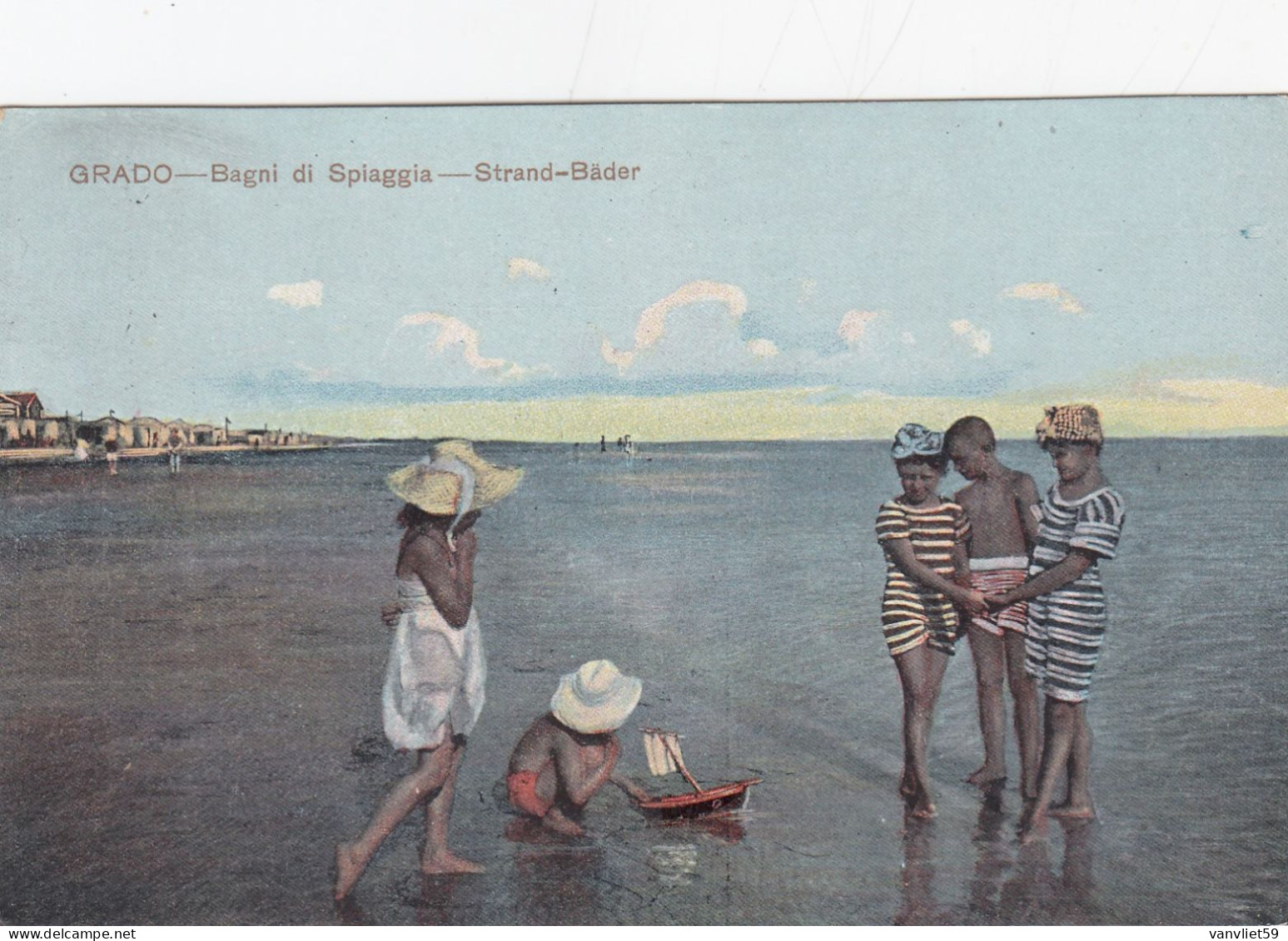 GRADO-GORIZIA-BAGNI DI SPIAGGIA-STRAND BADER- CARTOLINA NON VIAGGIATA -1910-1920 - Gorizia