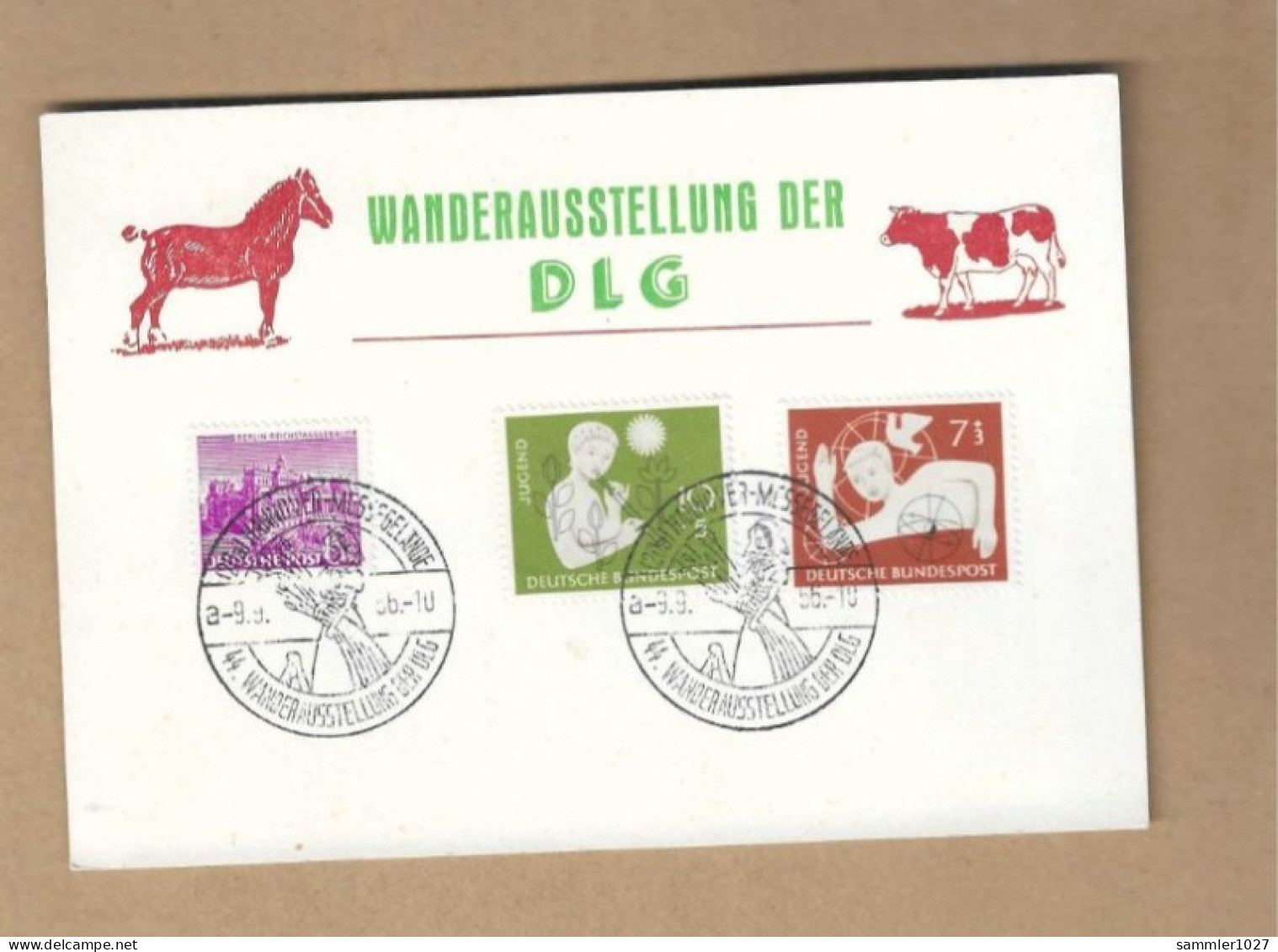 Los Vom 12.05  Sammlerkarte Aus Hannover 1956 - Brieven En Documenten
