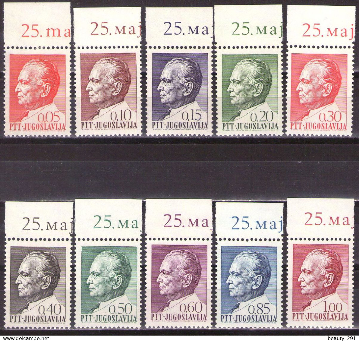 Yugoslavia 1967 - Tito 75th Birthday - Mi 1206-1215 - MNH**VF - Unused Stamps
