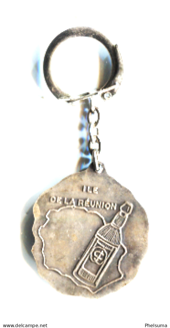 RARE - La REUNION - Porte Clé Métal - JC Jean Chatel - Alcool Punch Rhum Spiritueux - Années 60 - Porte-clefs