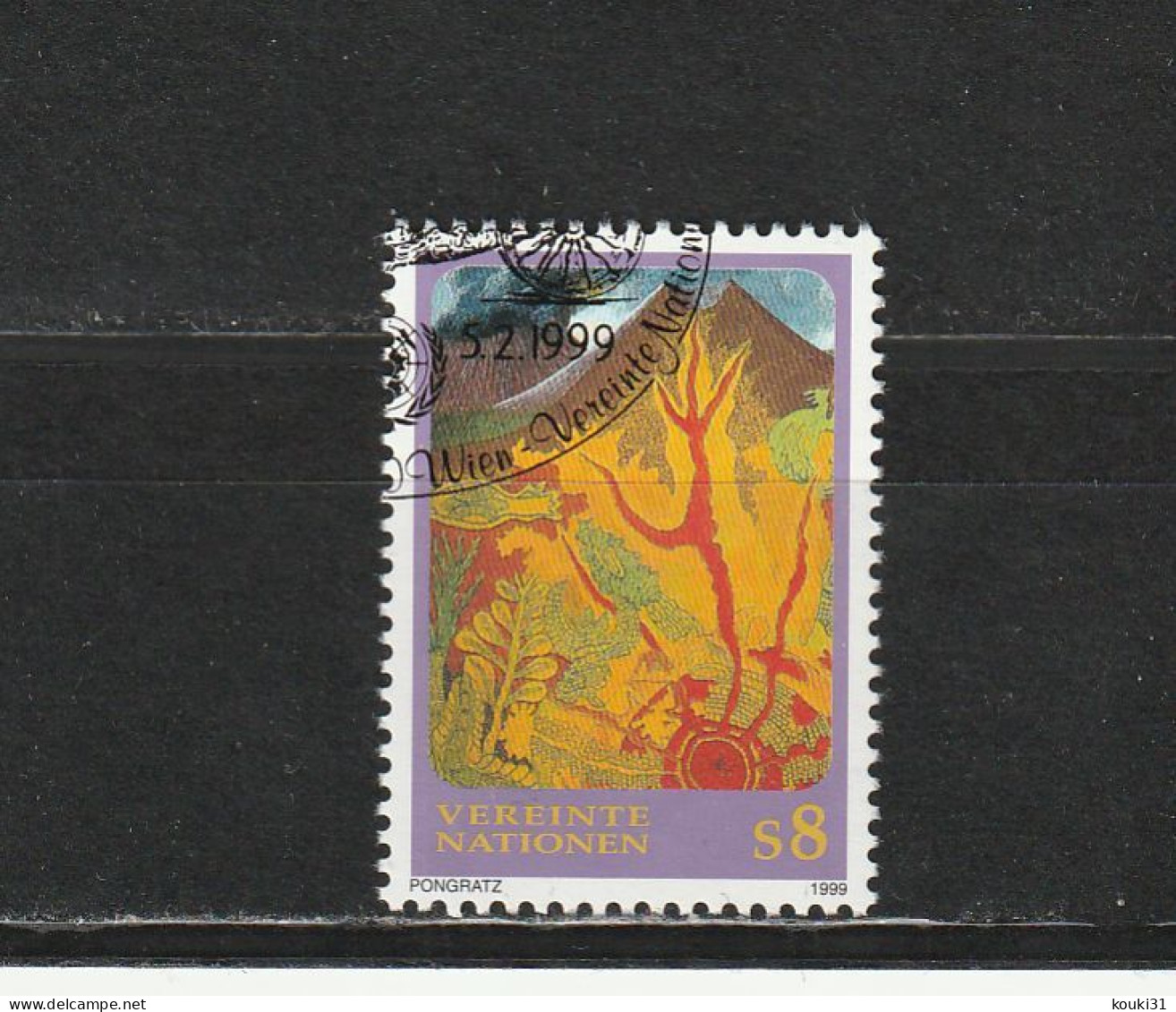 Nations Unies (Vienne) YT 296 Obl : Paysage Volcanique - 1999 - Gebraucht