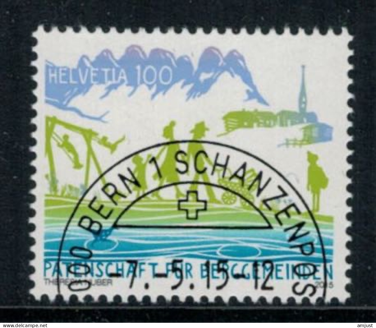 Suisse // Schweiz // Switzerland // 2010-2017 // 2015 // 75 Ans De Parrainage Pour Communes De Montagne No. 1552 - Usati