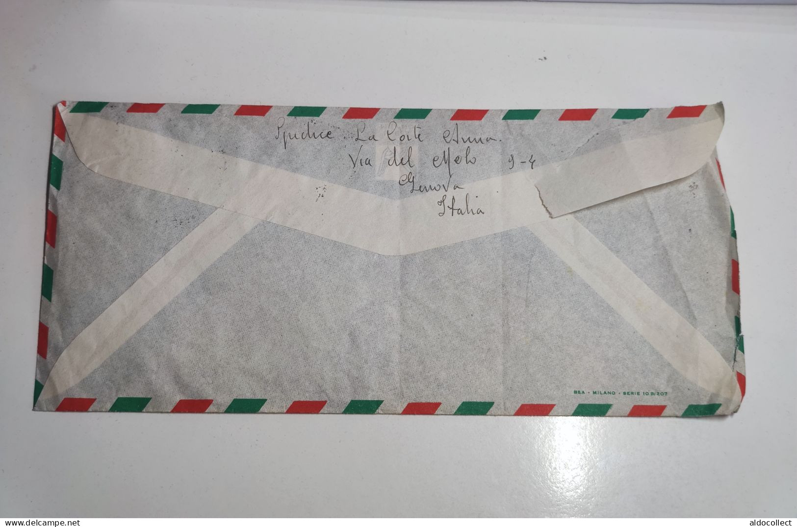 Lettera Via Aerea Da Genova Per Kingston Giamaica Del 1955 - Airmail