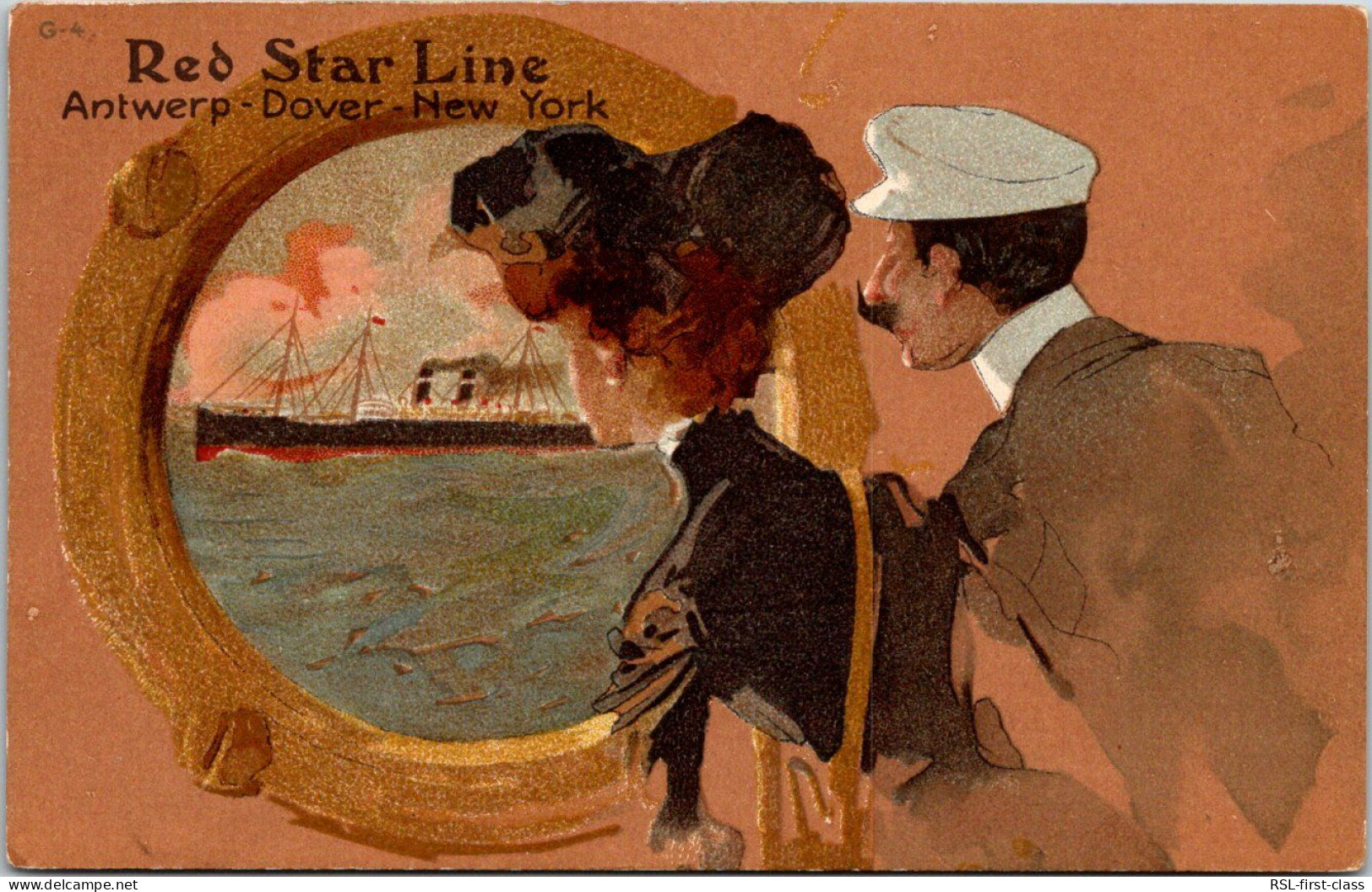 RED STAR LINE : Card G-4 From Serie G : Impressions 2 (brown Backgrounds) Cassiers - Rrrarissimes - Paquebots