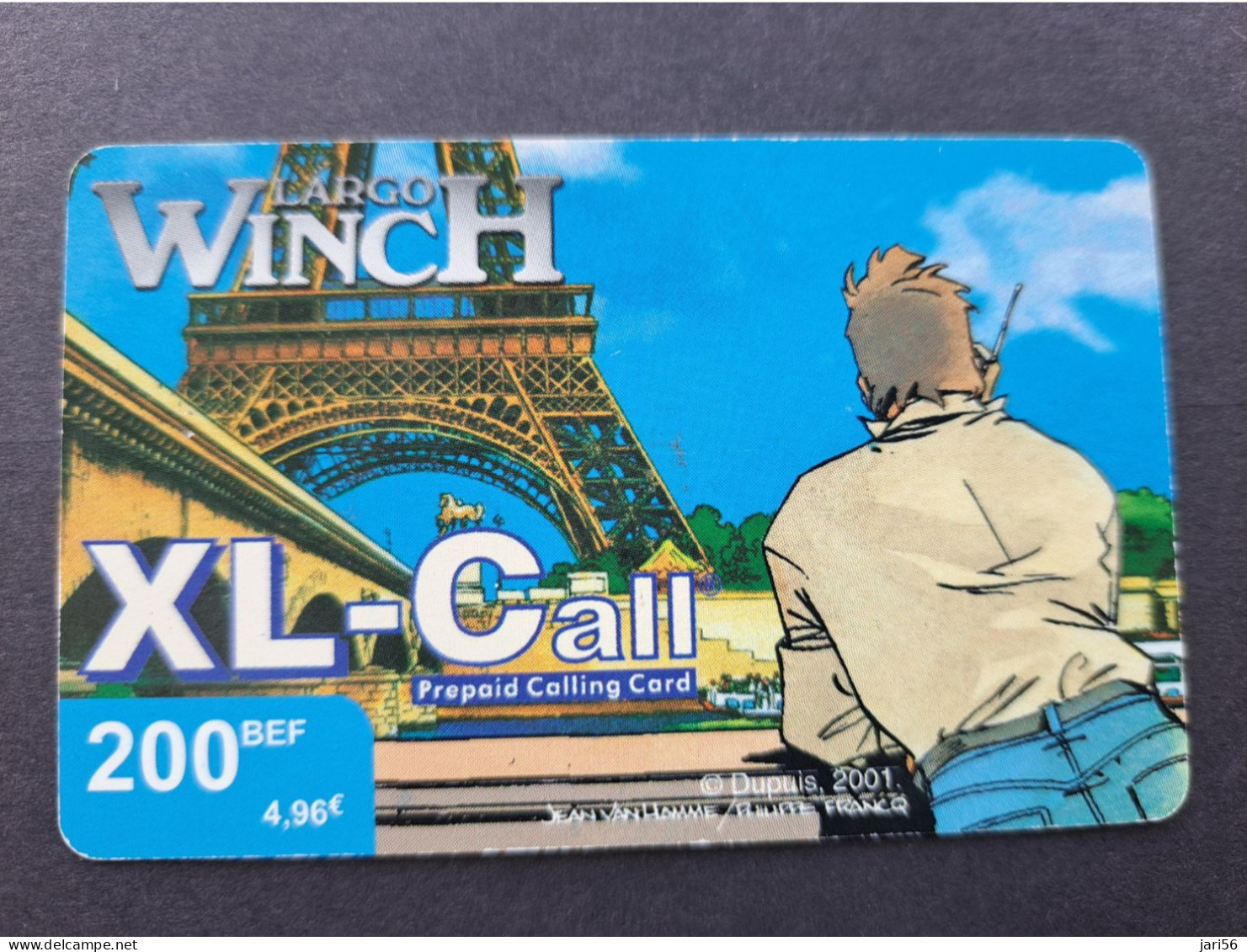 BELGIUM / XL-CALL € 4,96  /  LARGO- WINCH PREPAID /EIFELTOWER/    USED  CARD  ** 16616 ** - Senza Chip