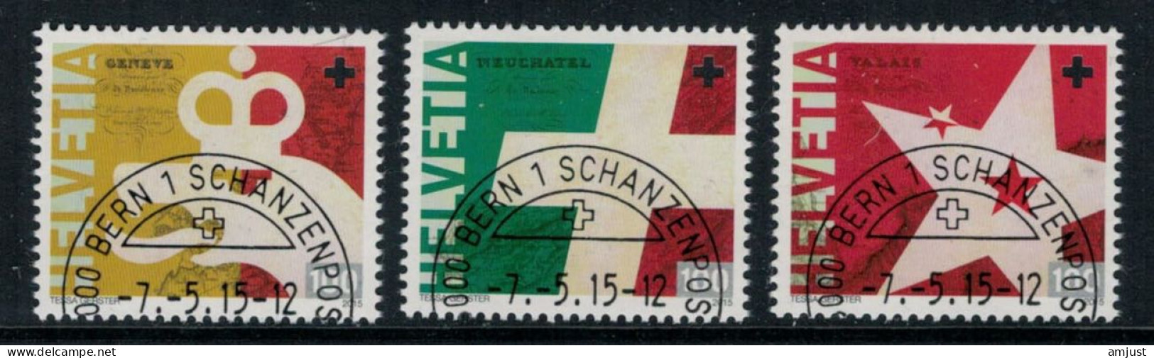 Suisse // Schweiz  // 2010-2017 // 2015 // Genève,Neuchâtel,Valais 200 Ans Dans La Confédération No. 1549-1551 - Used Stamps