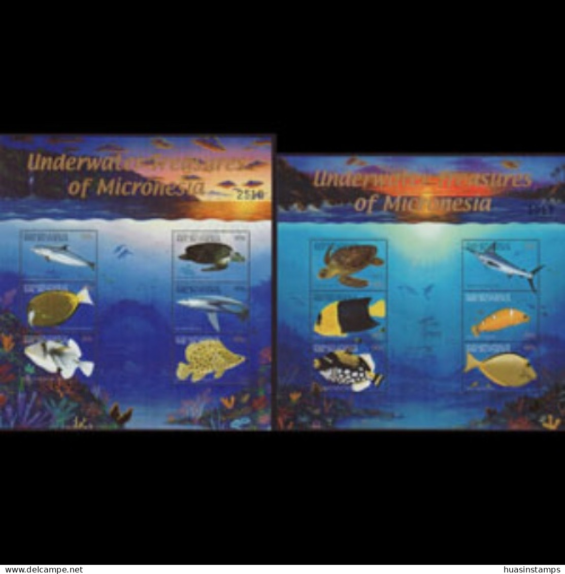 MICRONESIA 2001 - Scott# 445-6 Sheet-Marine Life MNH - Micronésie