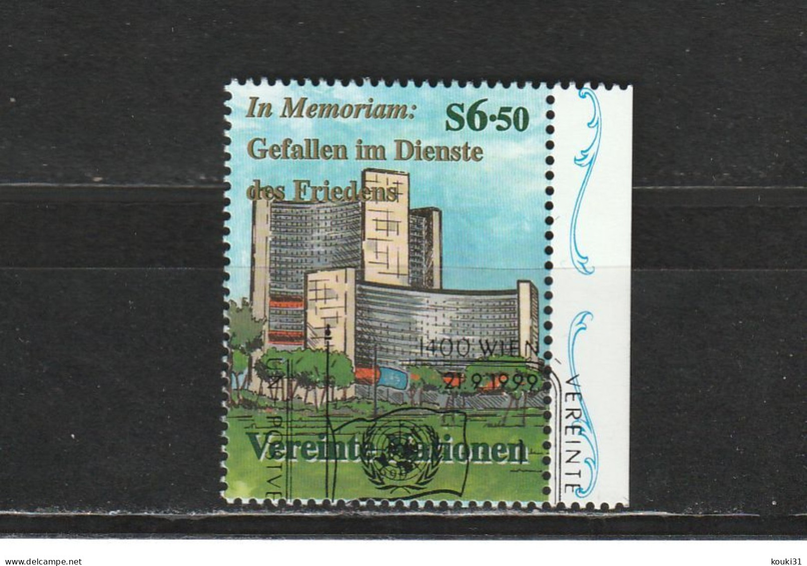 Nations Unies (Vienne) YT 315 Obl : Mort Au Service De La Paix - 1999 - Used Stamps