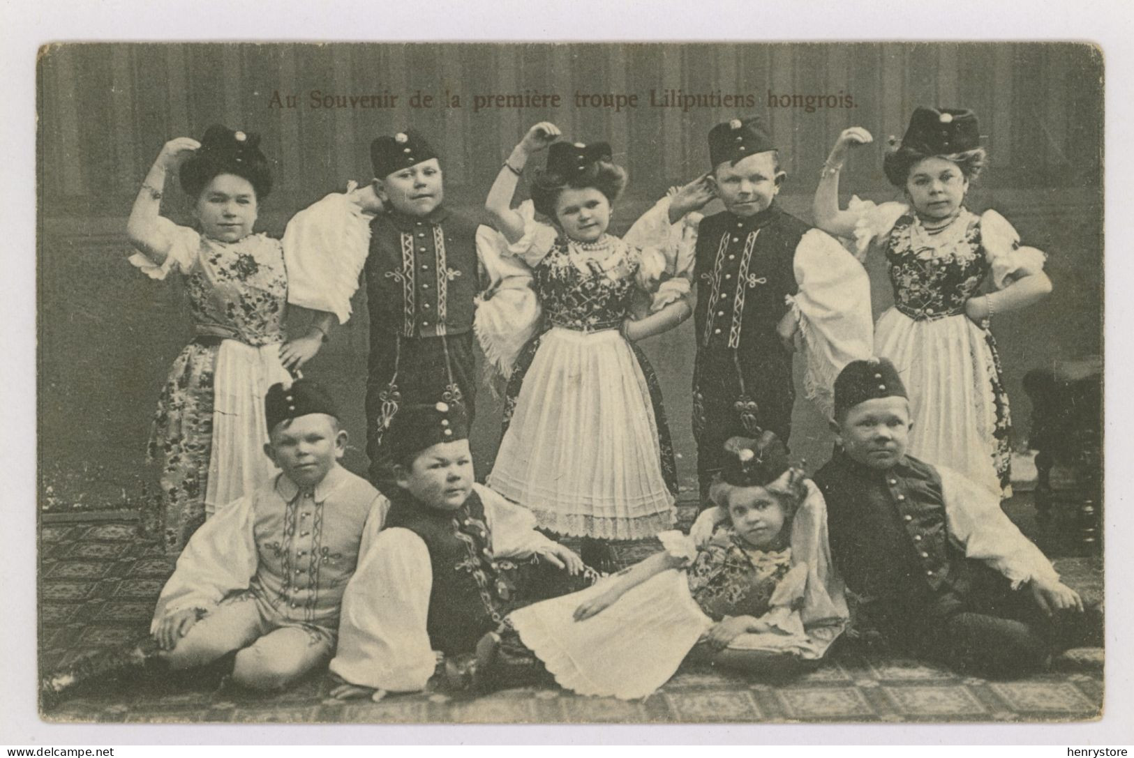 Souvenir De La Première Troupe De Liliputiens Hongrois (z3589) - Circo