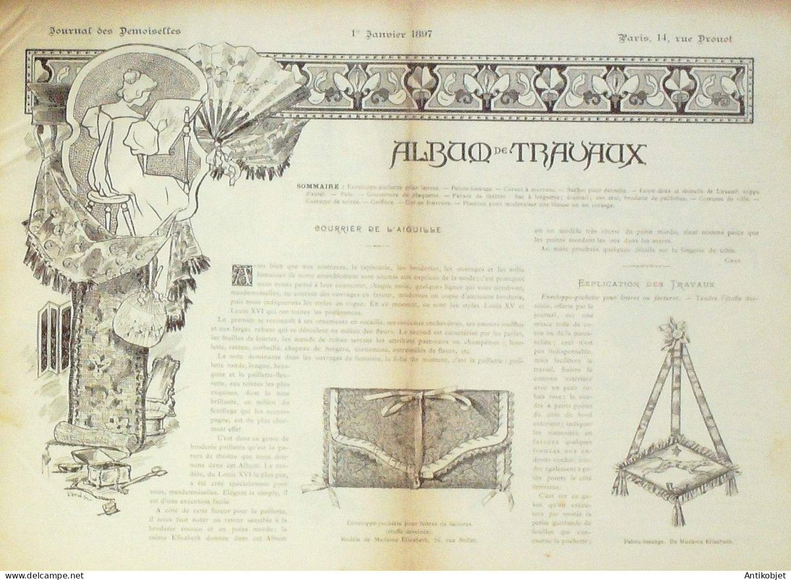 Modes Journal Des Demoiselles Albums De 12 Années De Travaux 1897 - 1801-1900