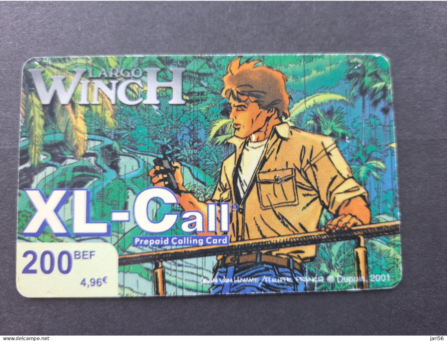 BELGIUM / XL-CALL € 4,96  /  LARGO- WINCH PREPAID /JUNGLE /    USED  CARD  ** 16618 ** - Sans Puce