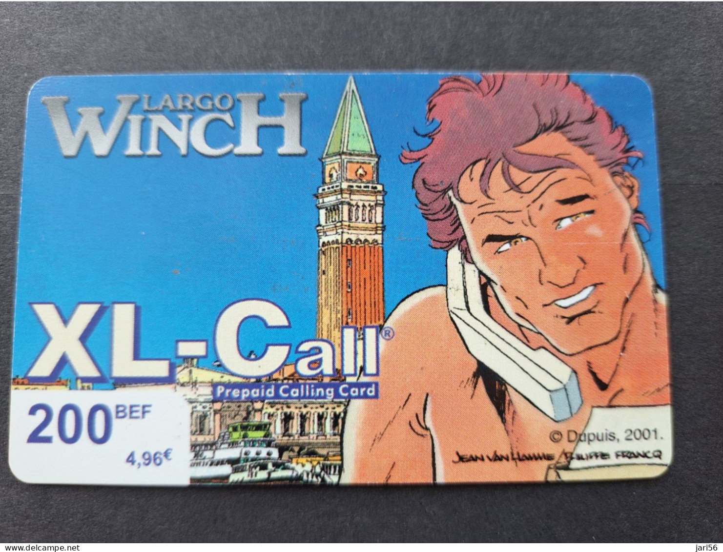 BELGIUM / XL-CALL € 4,96  /  LARGO- WINCH PREPAID /CHURCH TOWER /    USED  CARD  ** 16619 ** - Without Chip