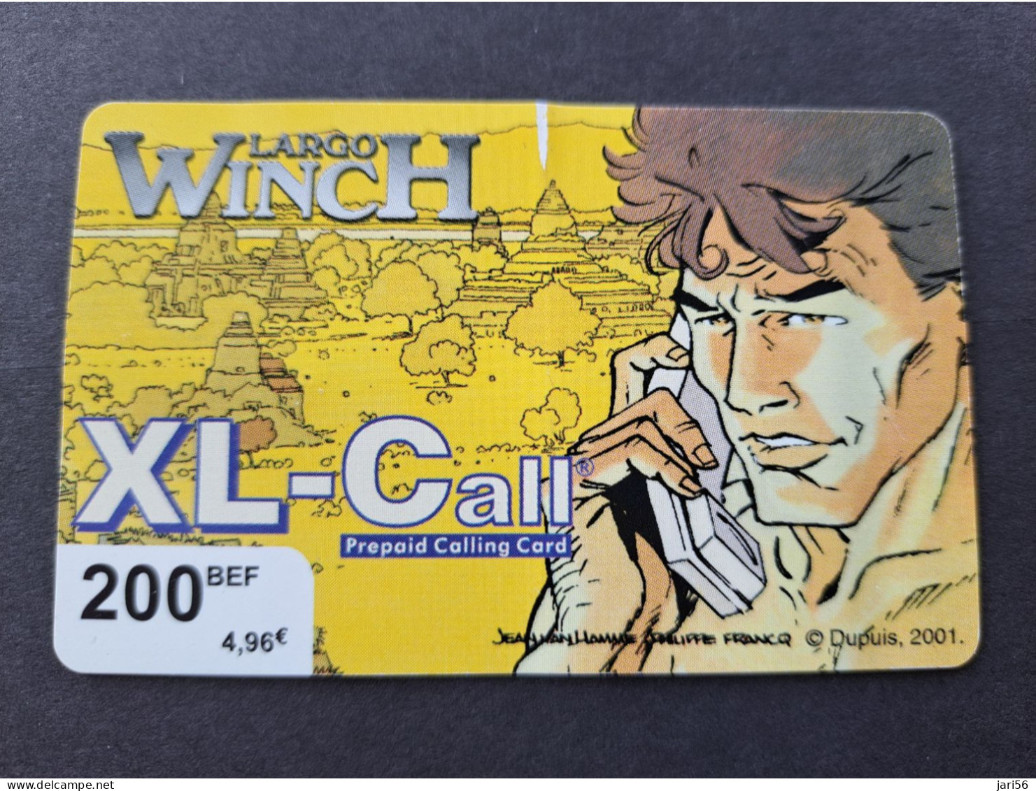 BELGIUM / XL-CALL € 4,96  /  LARGO- WINCH PREPAID /ON THE PHONE  /    USED  CARD  ** 16620 ** - Without Chip