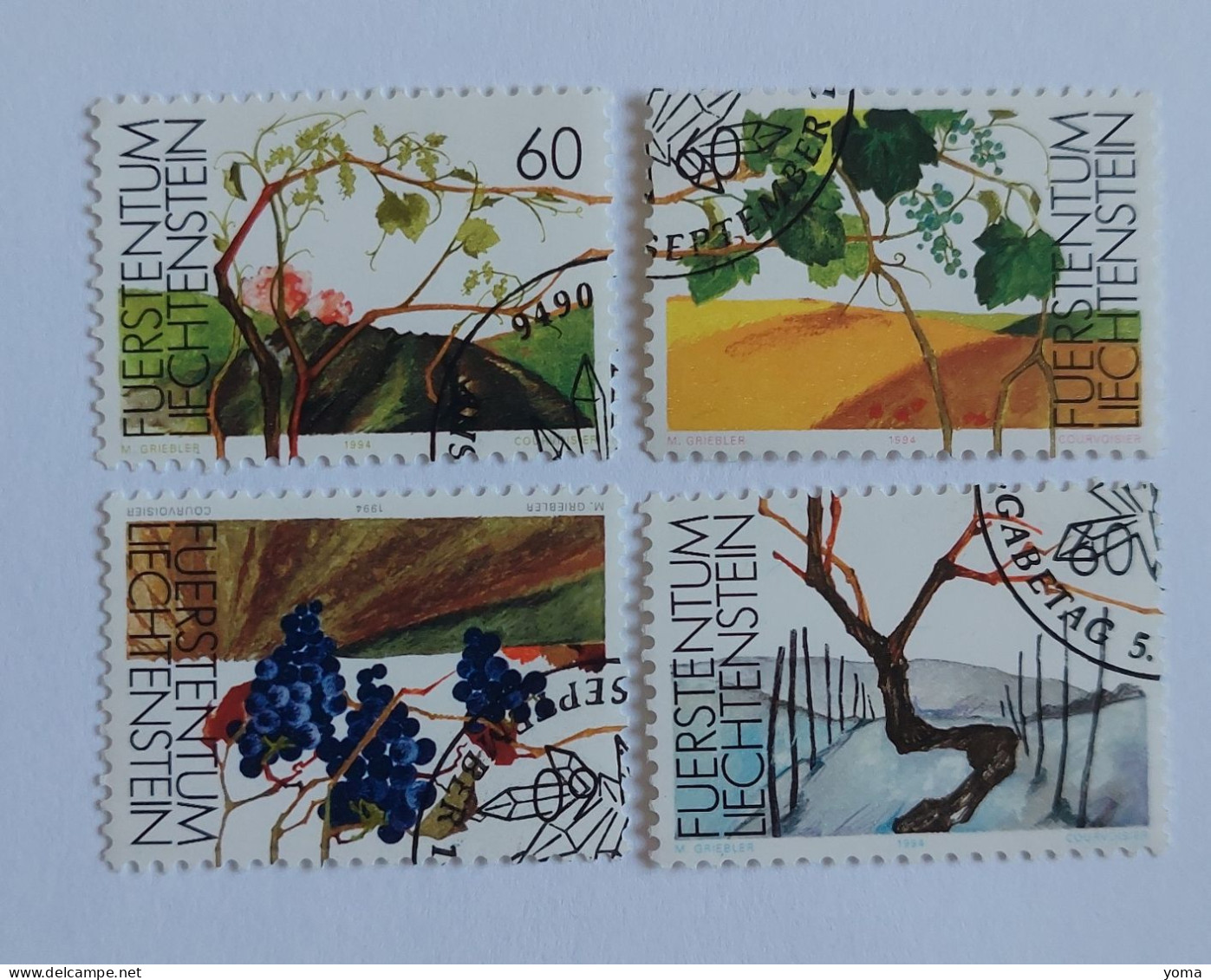 N° 1030 à 1033       La Vigne Au Fil Des 4 Saisons - Used Stamps