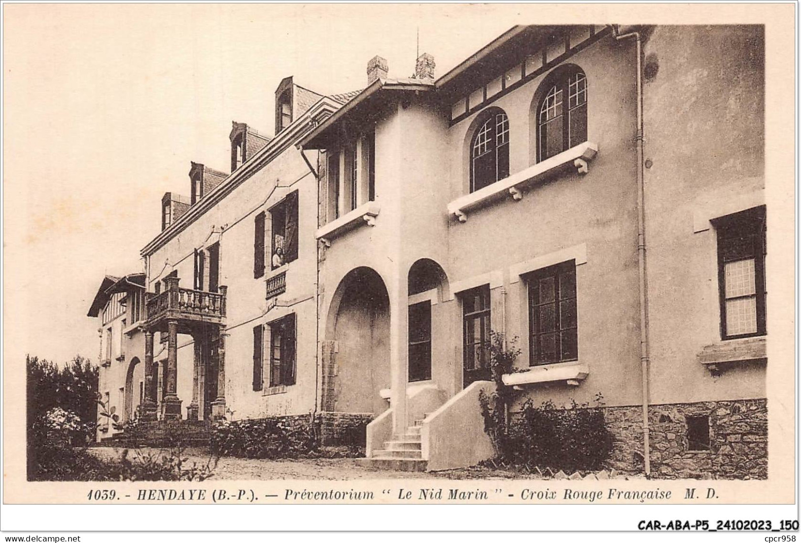 CAR-ABAP5-64-0480 - HENDAYE - Préventorium - Le Nid Marin - Croix Rouge Française  - Hendaye