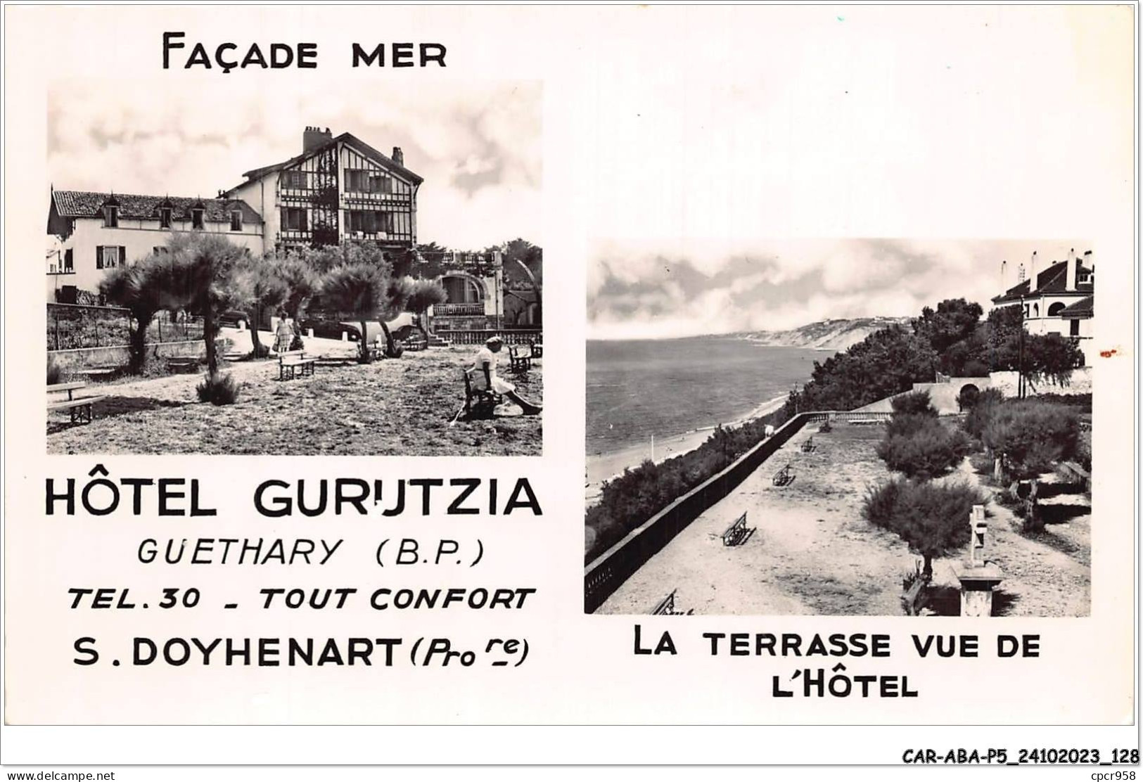 CAR-ABAP5-64-0469 - GUETHARY - Basses-pyrénées - Hôtel Gurutzia - Façade Mer - La Terrasse Vue De L'hôtel Gurutzia - Guethary