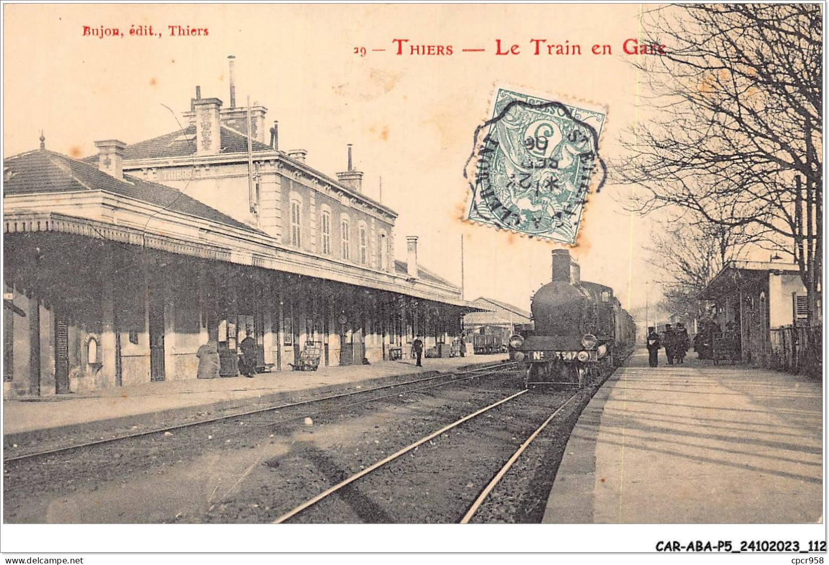 CAR-ABAP5-63-0461 - THIERS - Le Train En Gare - Thiers