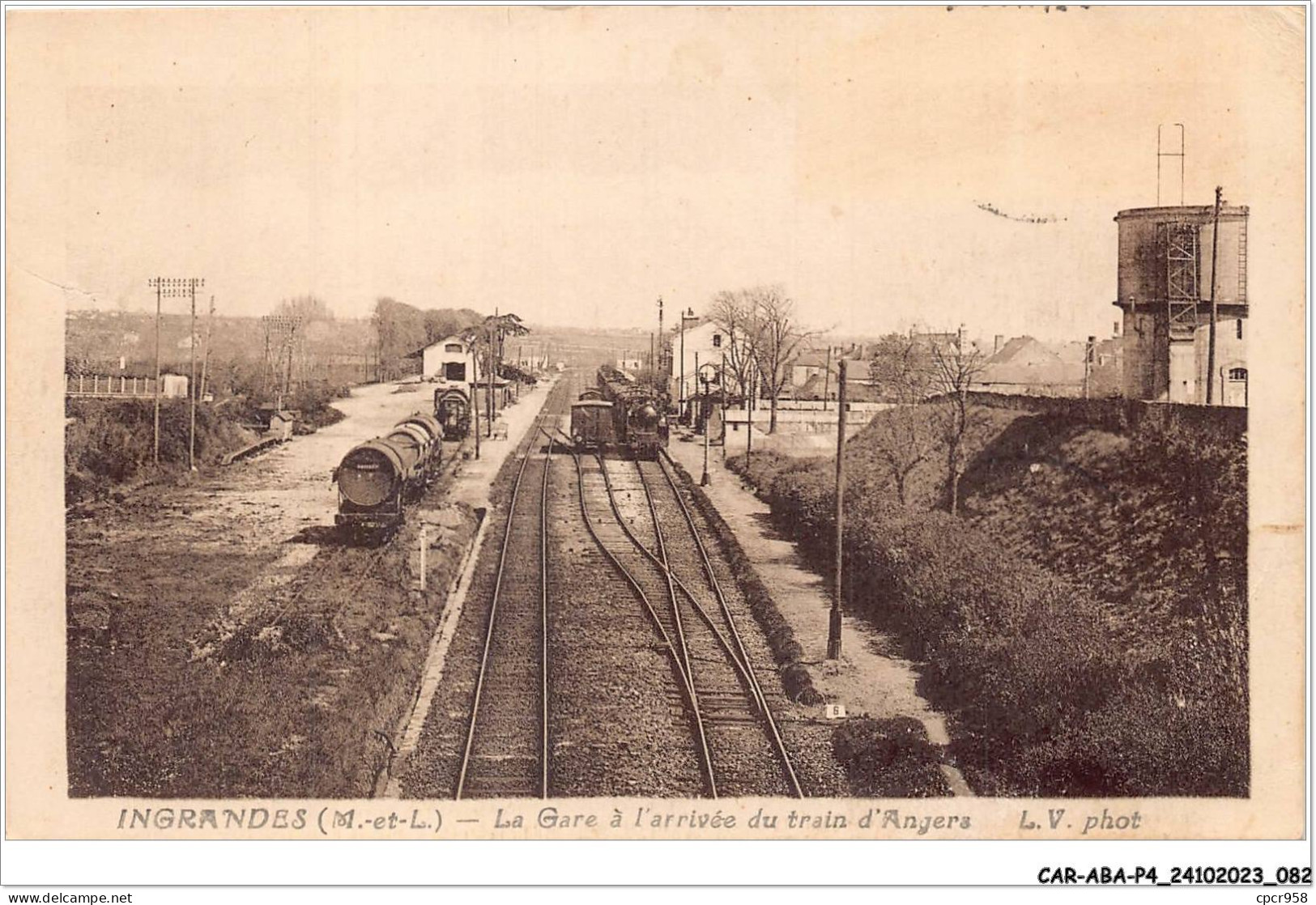 CAR-ABAP4-49-0342 - INGRANDES - La Gare à L'arrivée Du Train D'angers - Other & Unclassified