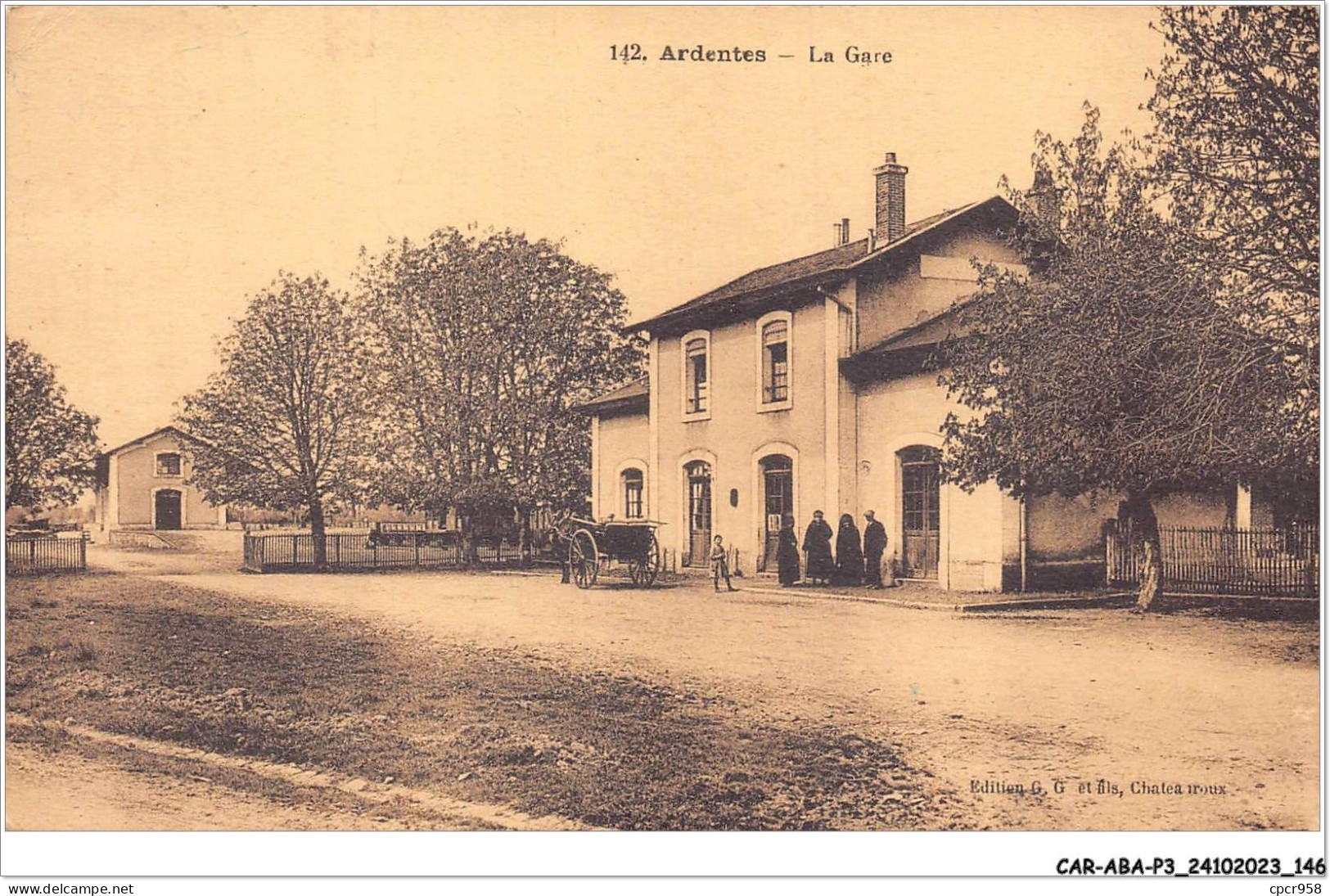 CAR-ABAP3-36-0278 - ARDENTES - La Gare - Autres & Non Classés