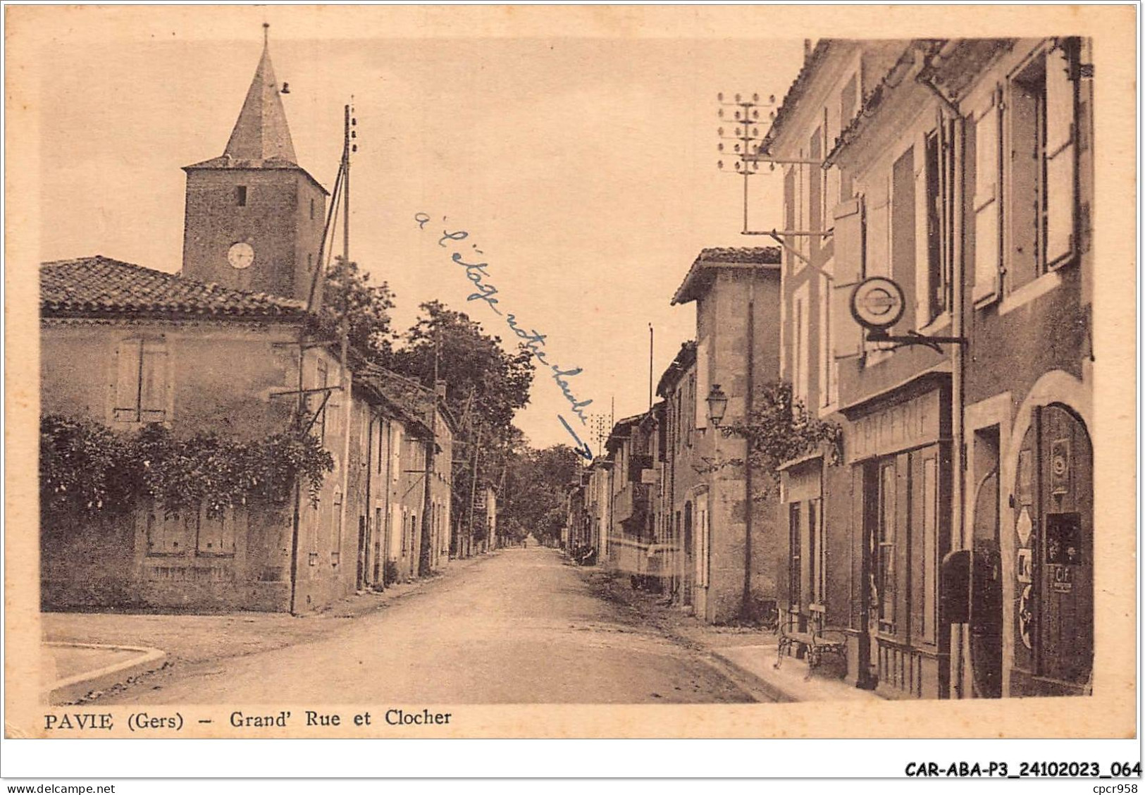 CAR-ABAP3-32-0237 - PAVIE - Grand' Rue Et Clocher - Autres & Non Classés