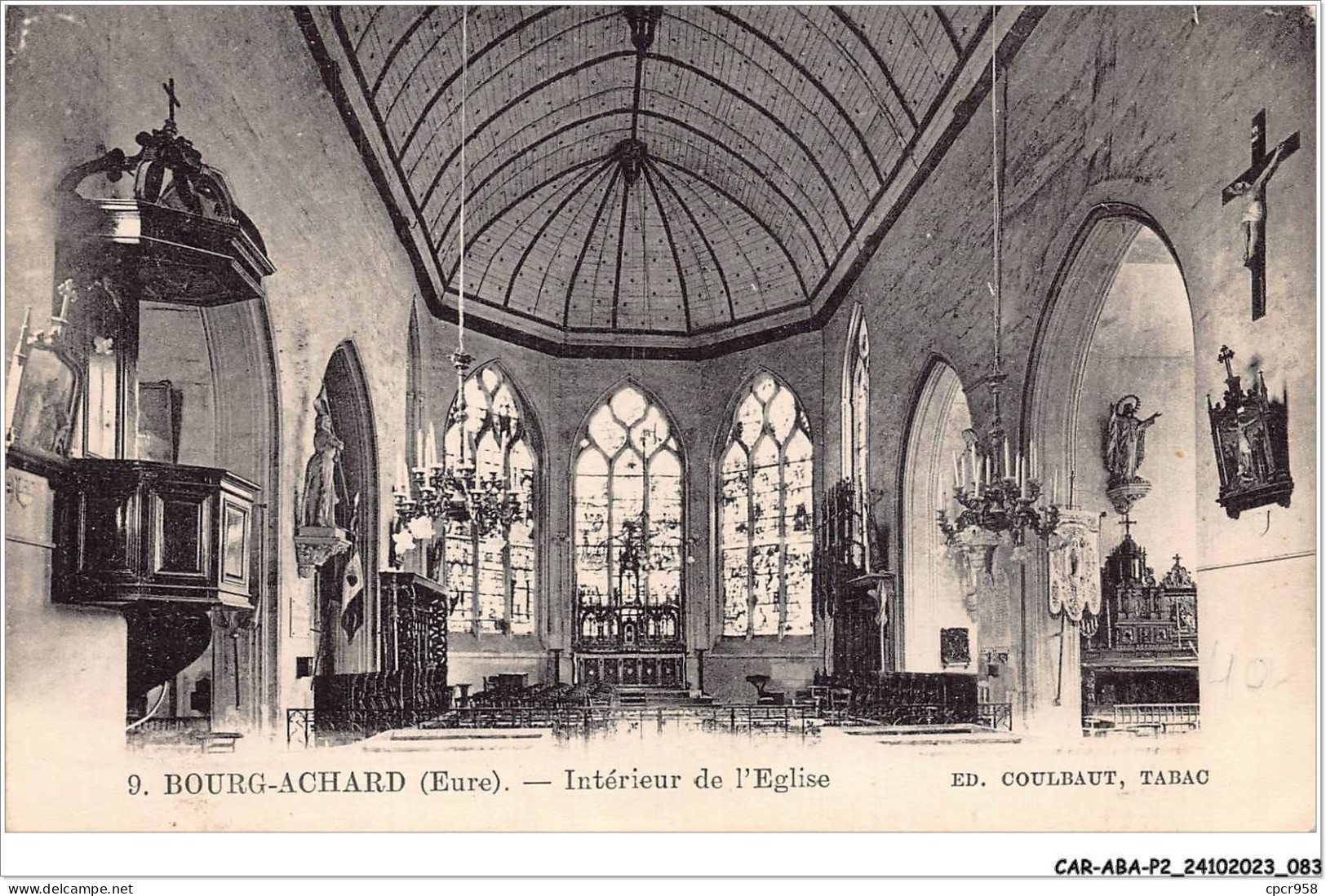 CAR-ABAP2-27-0142 - BOURG-ACHARD - Intérieur De L'église  - Bernay