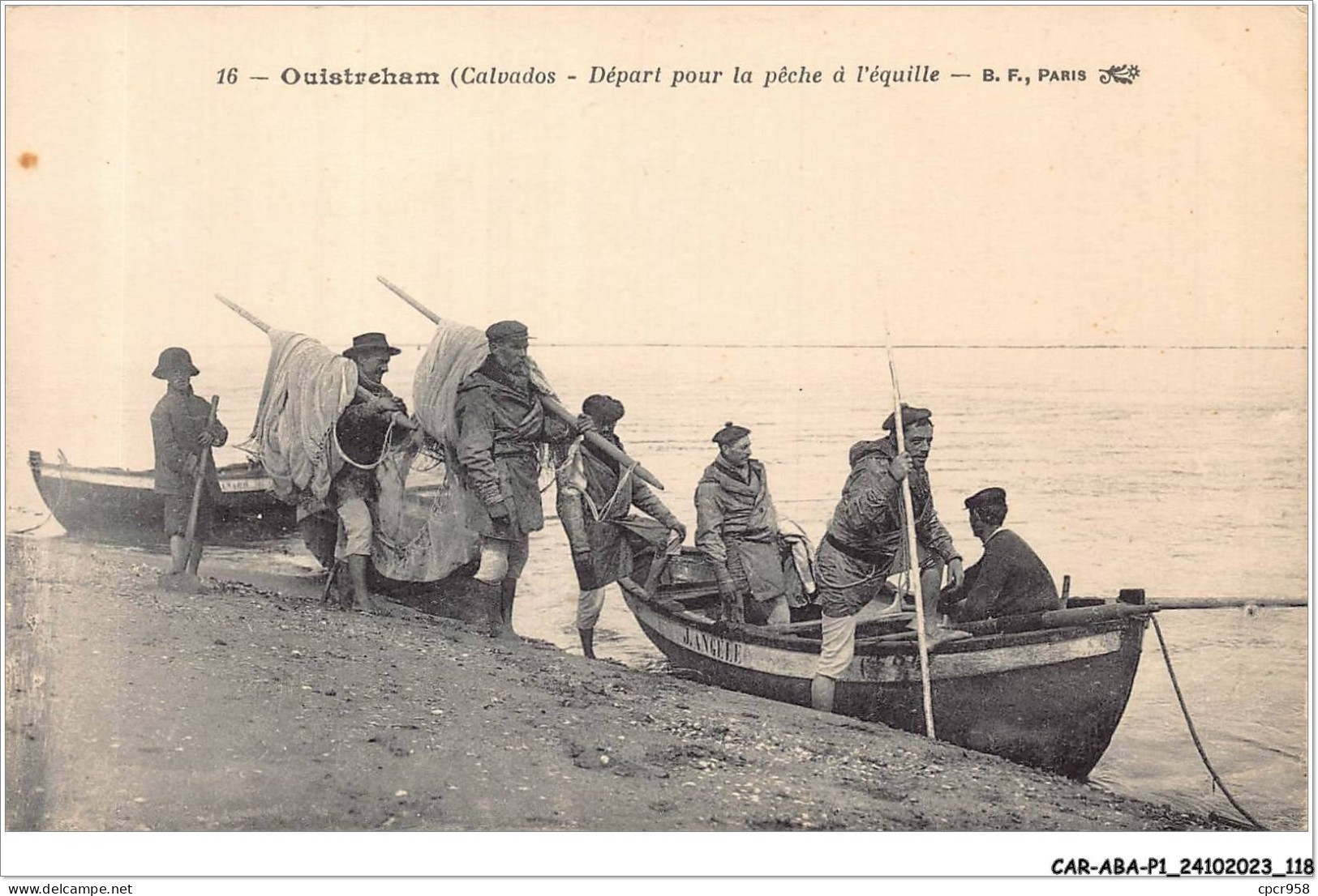 CAR-ABAP1-14-0060 - OUISTREHAM - Calvados - Départ Pour La Pêche à L'équille - Ouistreham