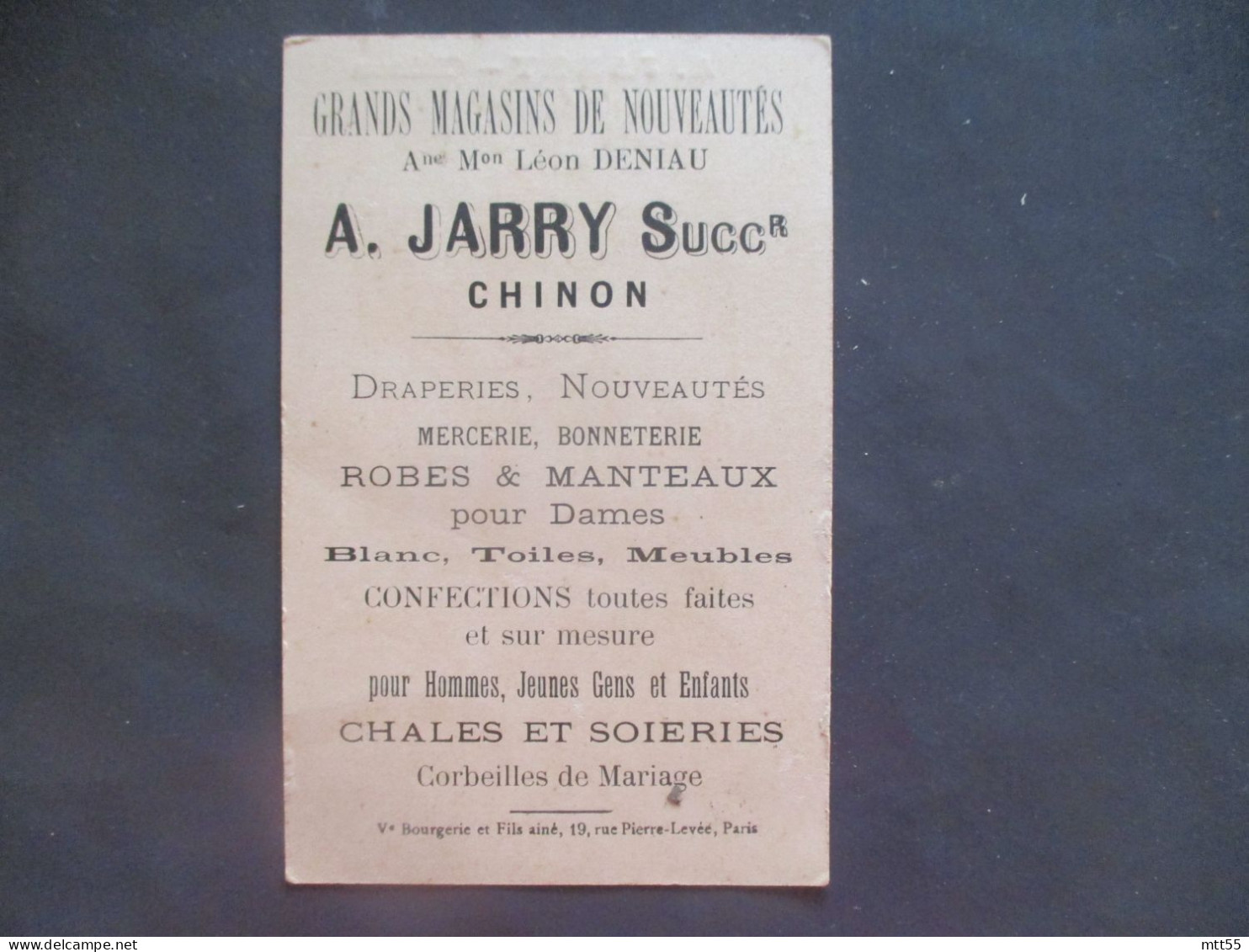 CHINON MAGASIN NOUVEAUTES JARRY CHROMO MIITARIA - Other & Unclassified