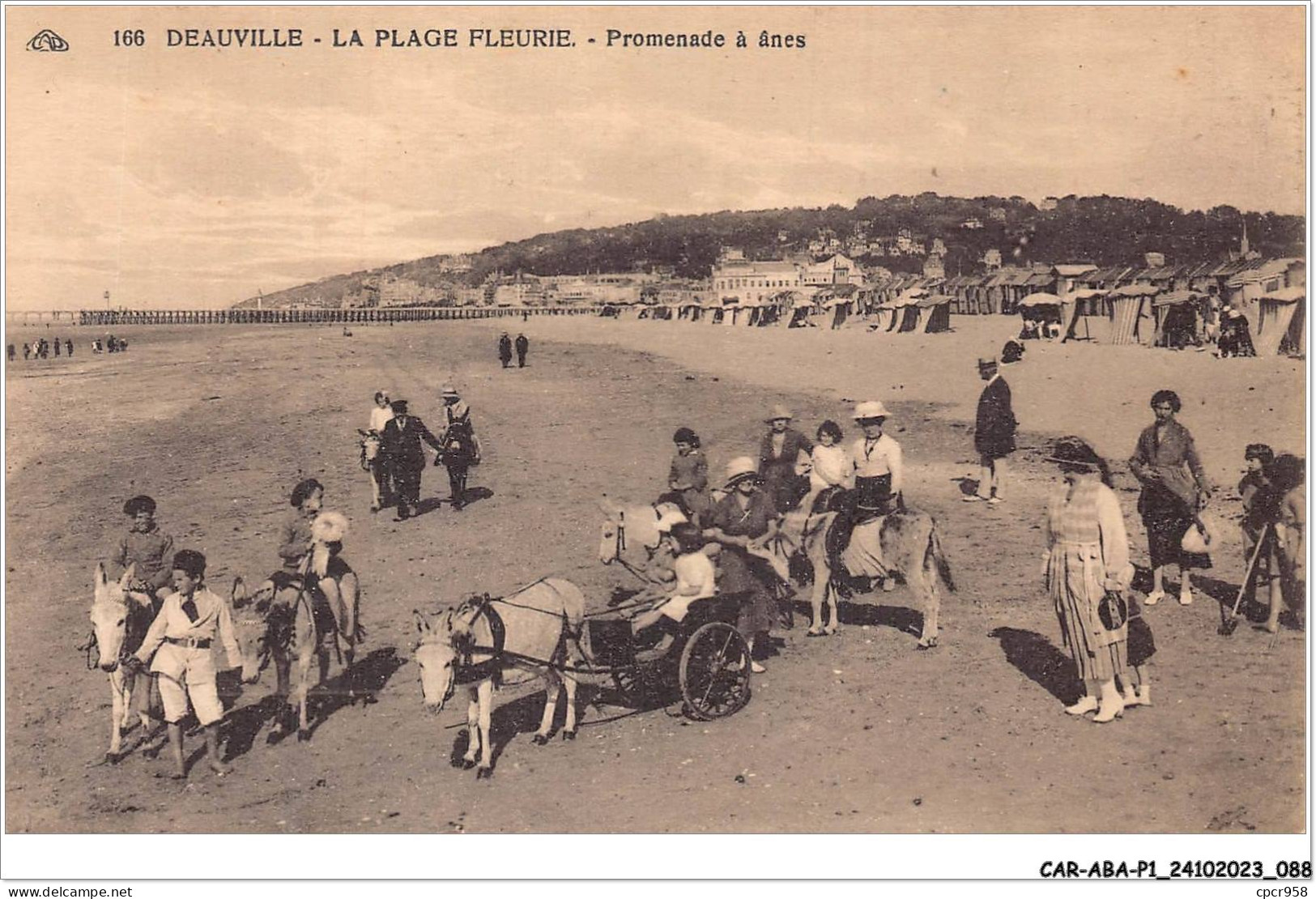 CAR-ABAP1-14-0045 - DEAUVILLE - La Plage Fleurie - Promenade à ânes - Deauville