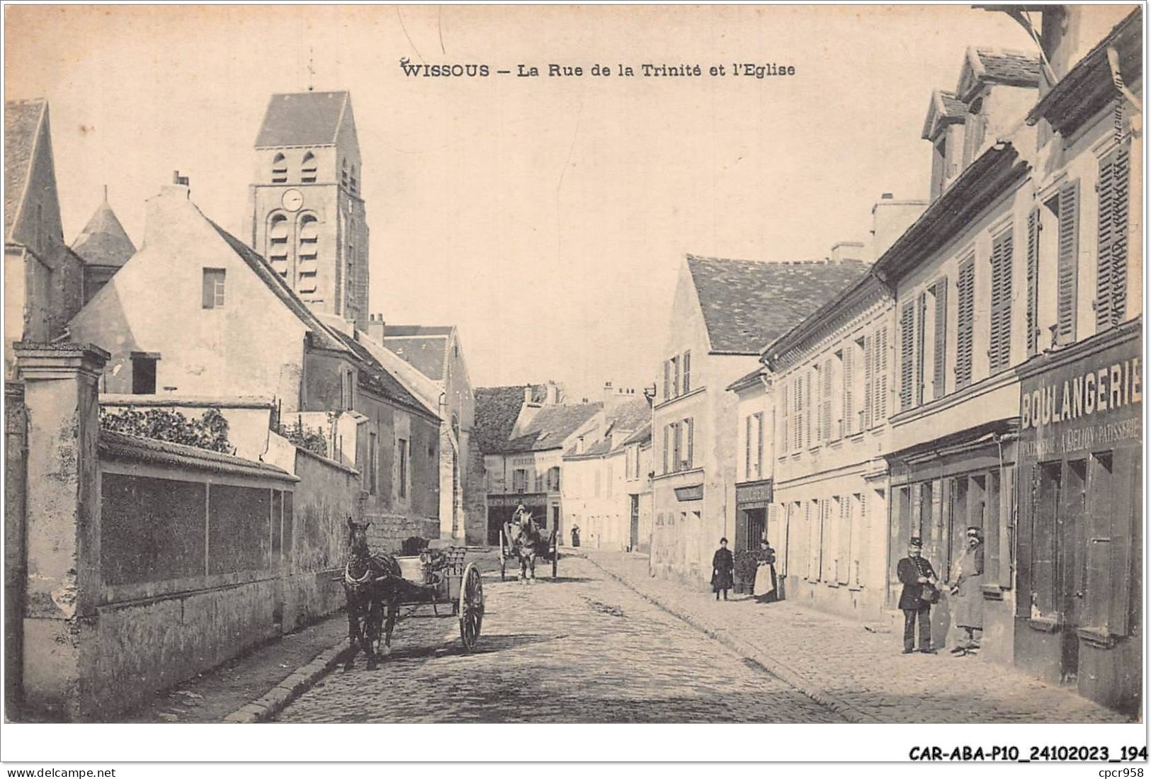 CAR-ABAP10-91-1000 - WISSOUS - La Rue De La Trinité Et L'eglise - Andere & Zonder Classificatie