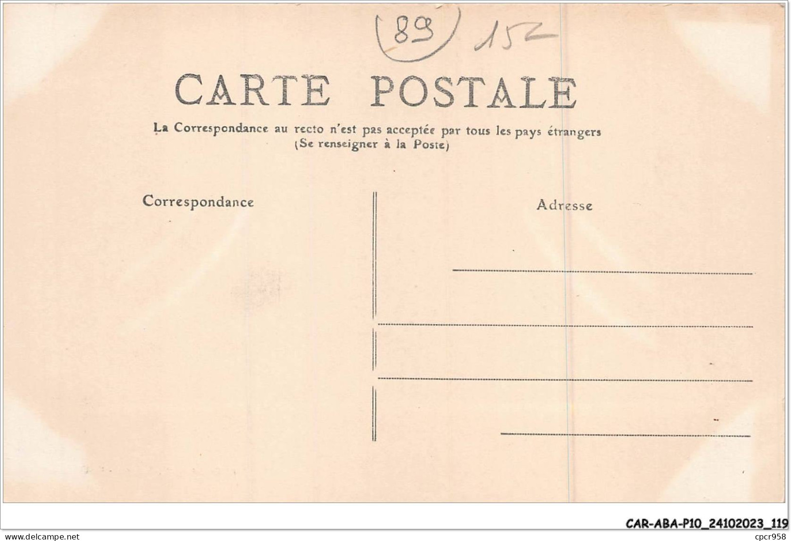 CAR-ABAP10-89-0962 - AUXERRE Et Ses Environs - PONTIGNY - Une Rue - Auxerre