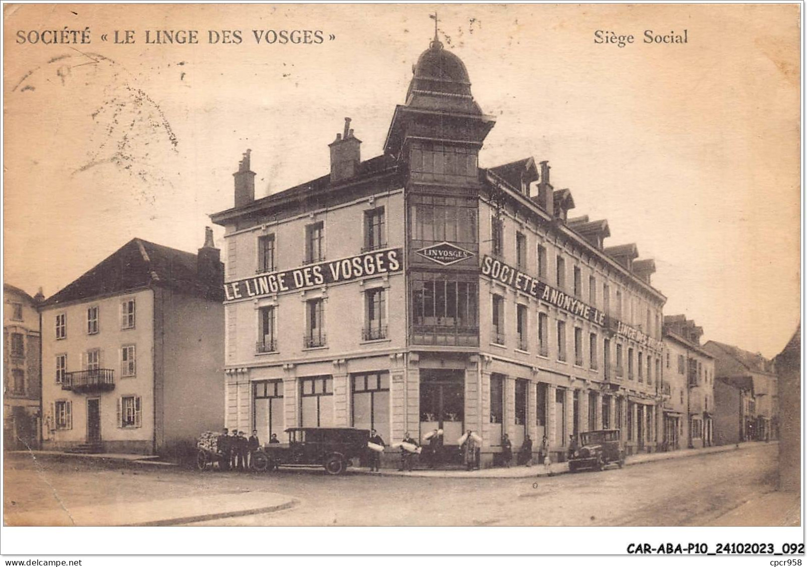 CAR-ABAP10-88-0949 - GERARDMER - Vosges - Société - Le Linge Des Vosges - Siège Social - Gerardmer