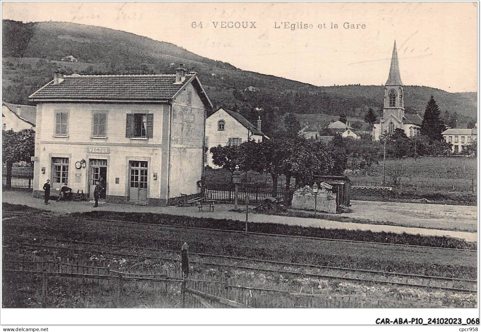 CAR-ABAP10-88-0937 - VECOUX - L'église Et La Gare - Autres & Non Classés