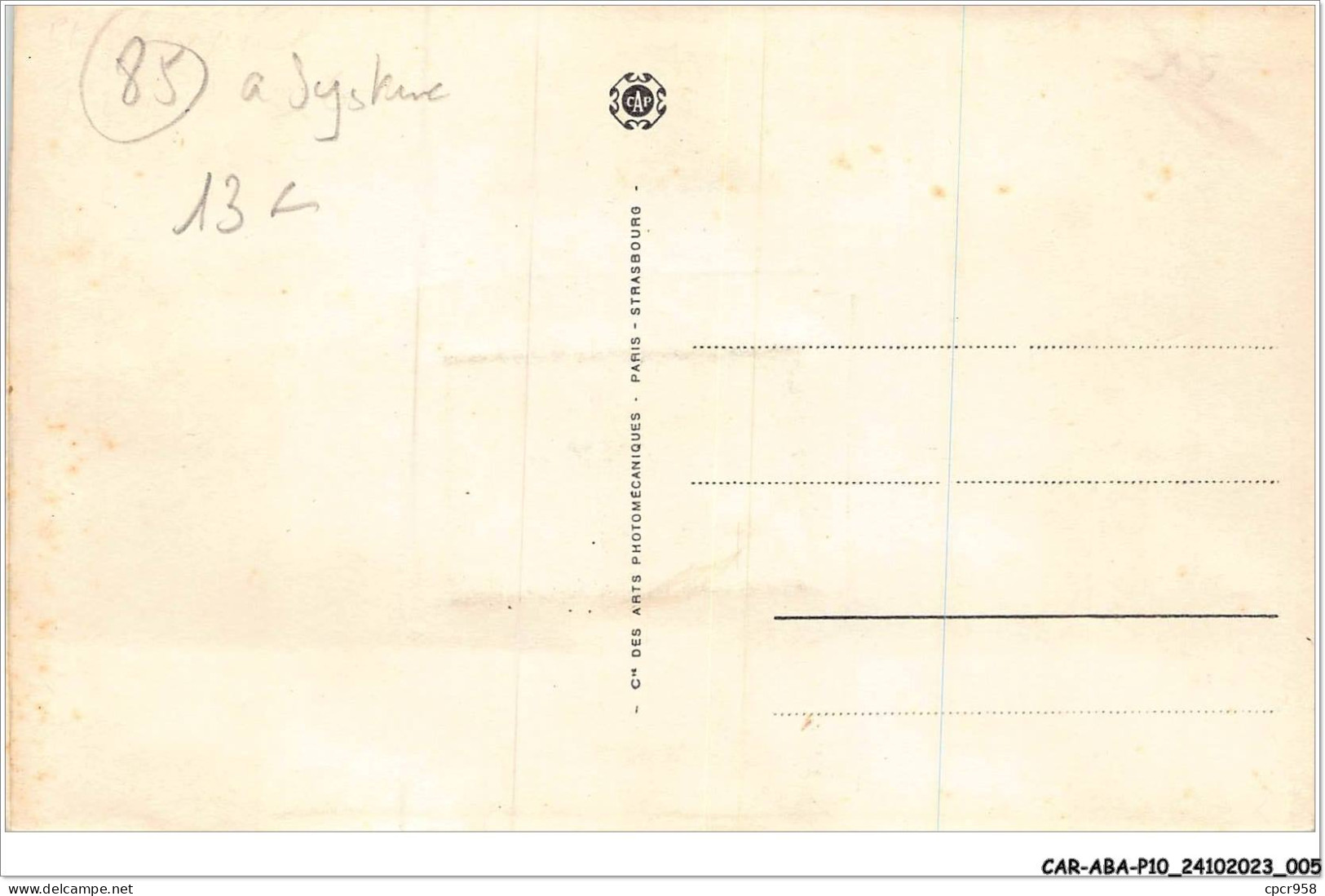 CAR-ABAP10-85-0905 - Mes Beaux Souvenir Des -  SABLES-D'OLONNE  - Sables D'Olonne