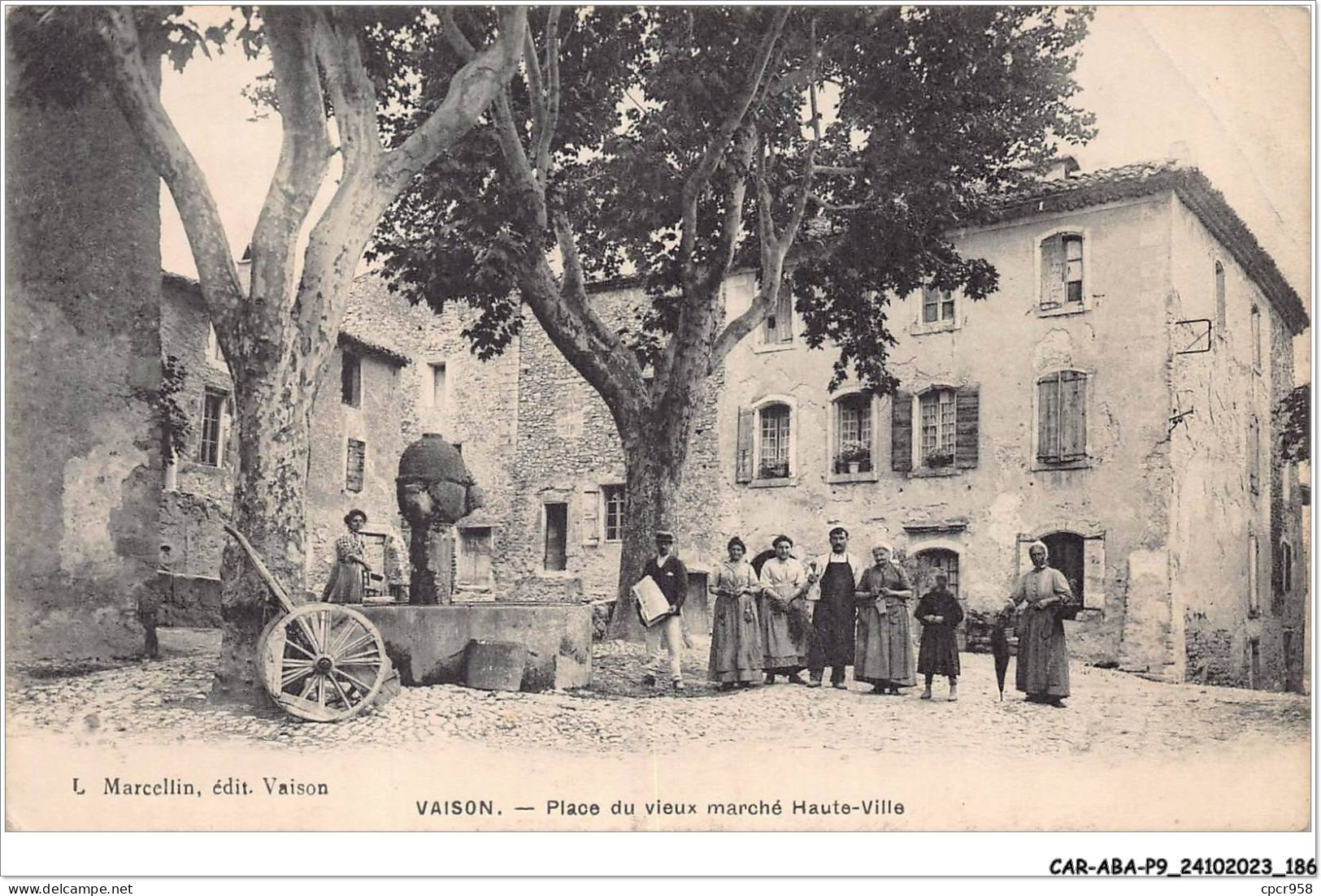 CAR-ABAP9-84-0894 - VAISON - Place Du Vieux Marché Haute-ville - Pli - Vaison La Romaine