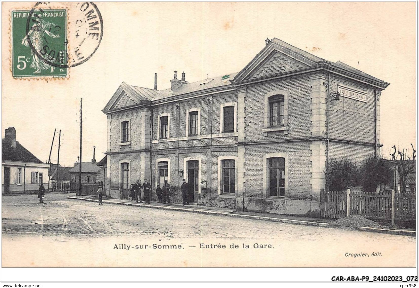 CAR-ABAP9-80-0837 - AILLY-SUR-SOMME - Entrée De La Gare - Otros & Sin Clasificación