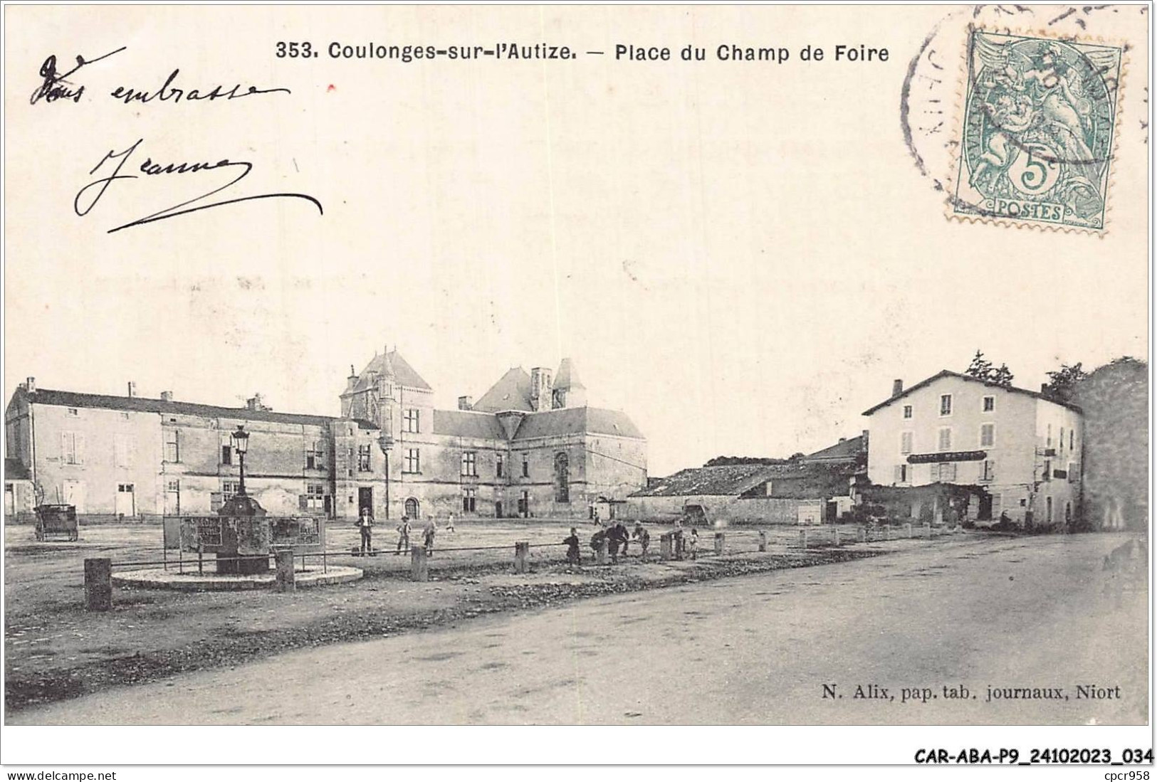 CAR-ABAP9-79-0818 - COULONGES-SUR-L'AUTIZE - Place Du Champ De Foire - Coulonges-sur-l'Autize