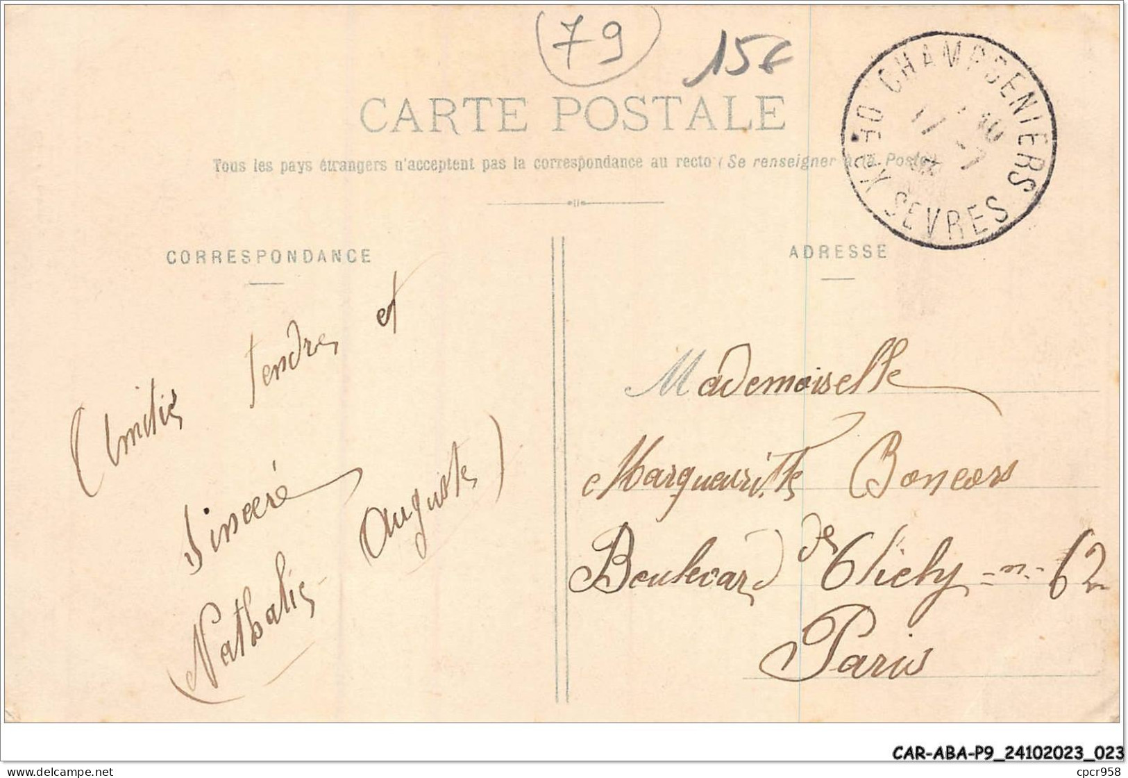 CAR-ABAP9-79-0812 - CHAMPDENIERS - Deux-sèvres - Rue De Genèse - Champdeniers Saint Denis