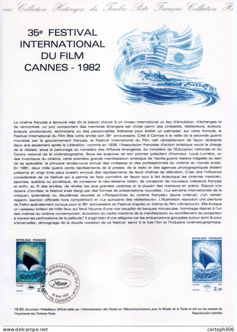 - Document Premier Jour 35e FESTIVAL INTERNATIONAL DU FILM - CANNES 15.5.1982 - - Cinéma